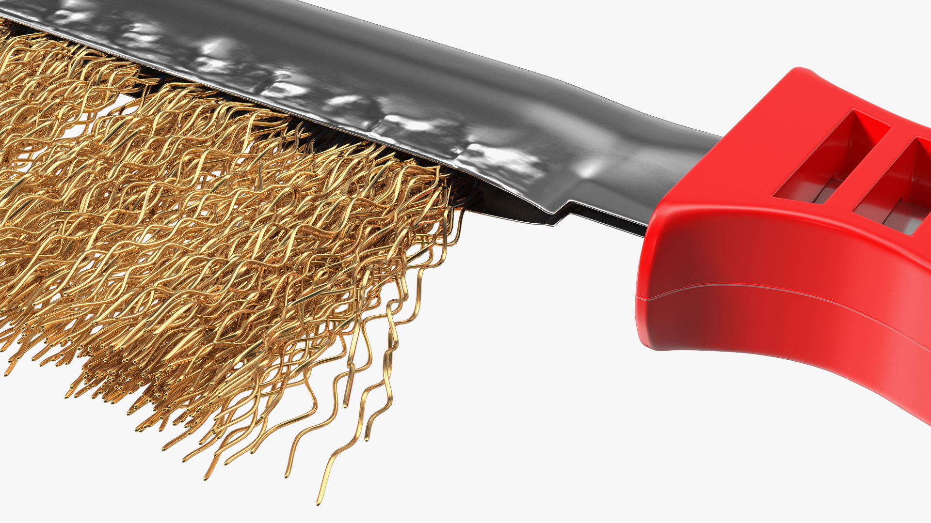 3D Brass Wire Brush with Plastic Handle
