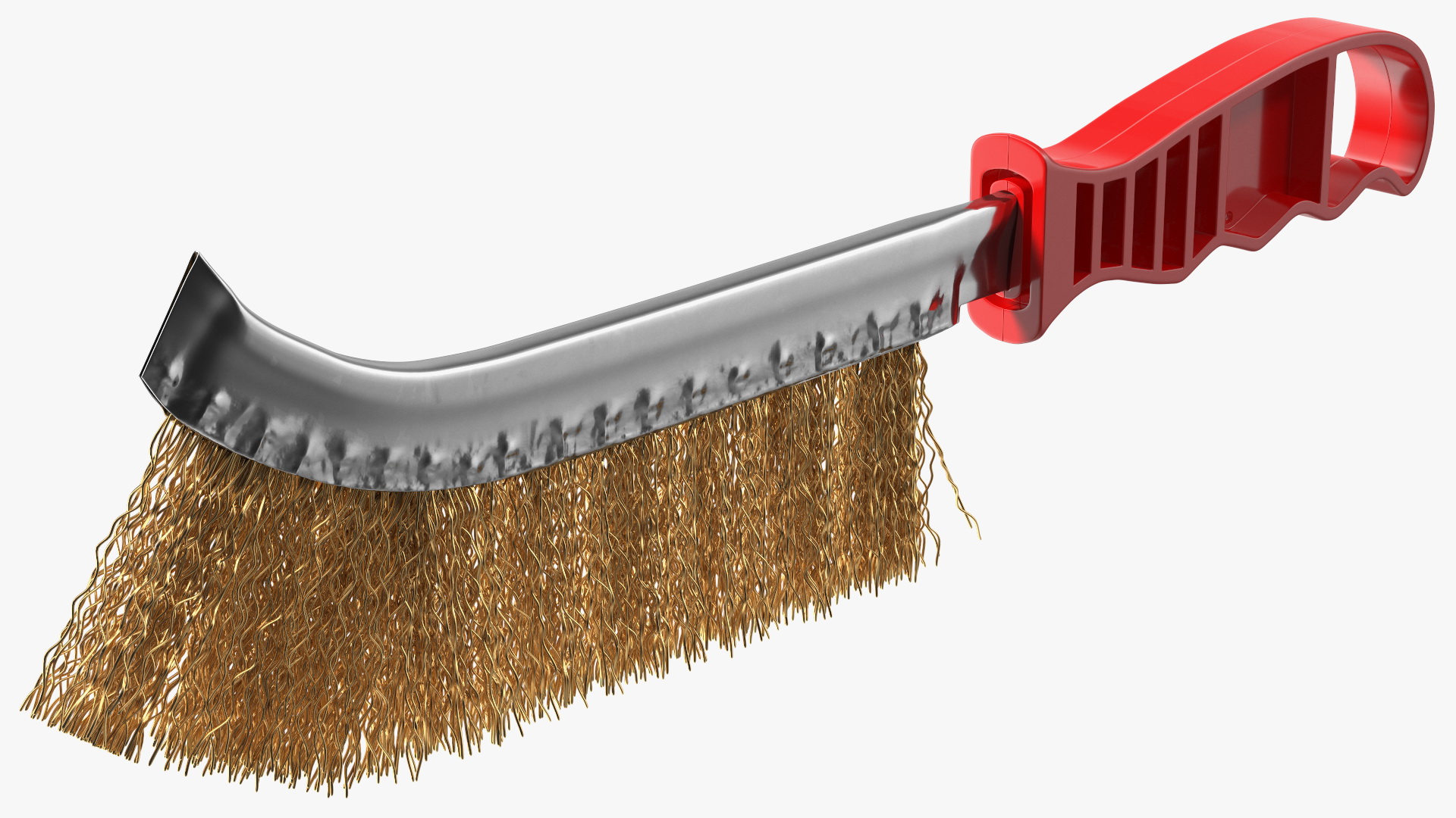 3D Brass Wire Brush with Plastic Handle