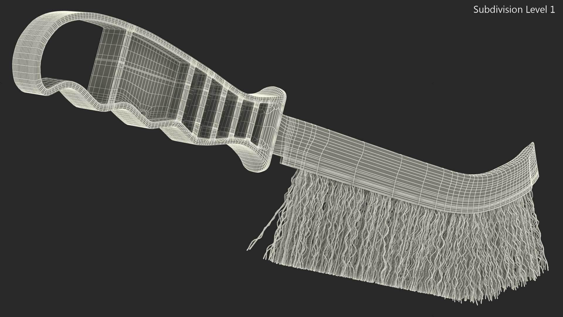 3D Brass Wire Brush with Plastic Handle