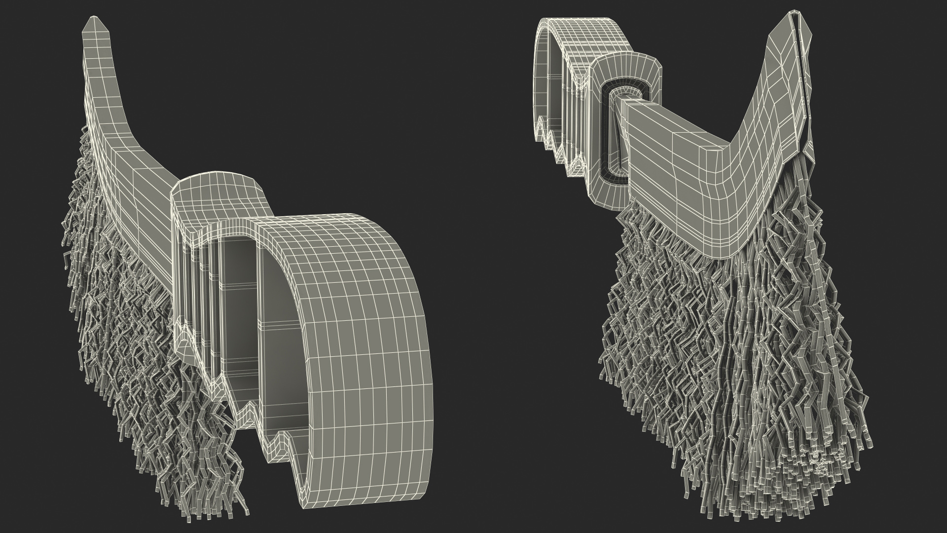 3D Brass Wire Brush with Plastic Handle