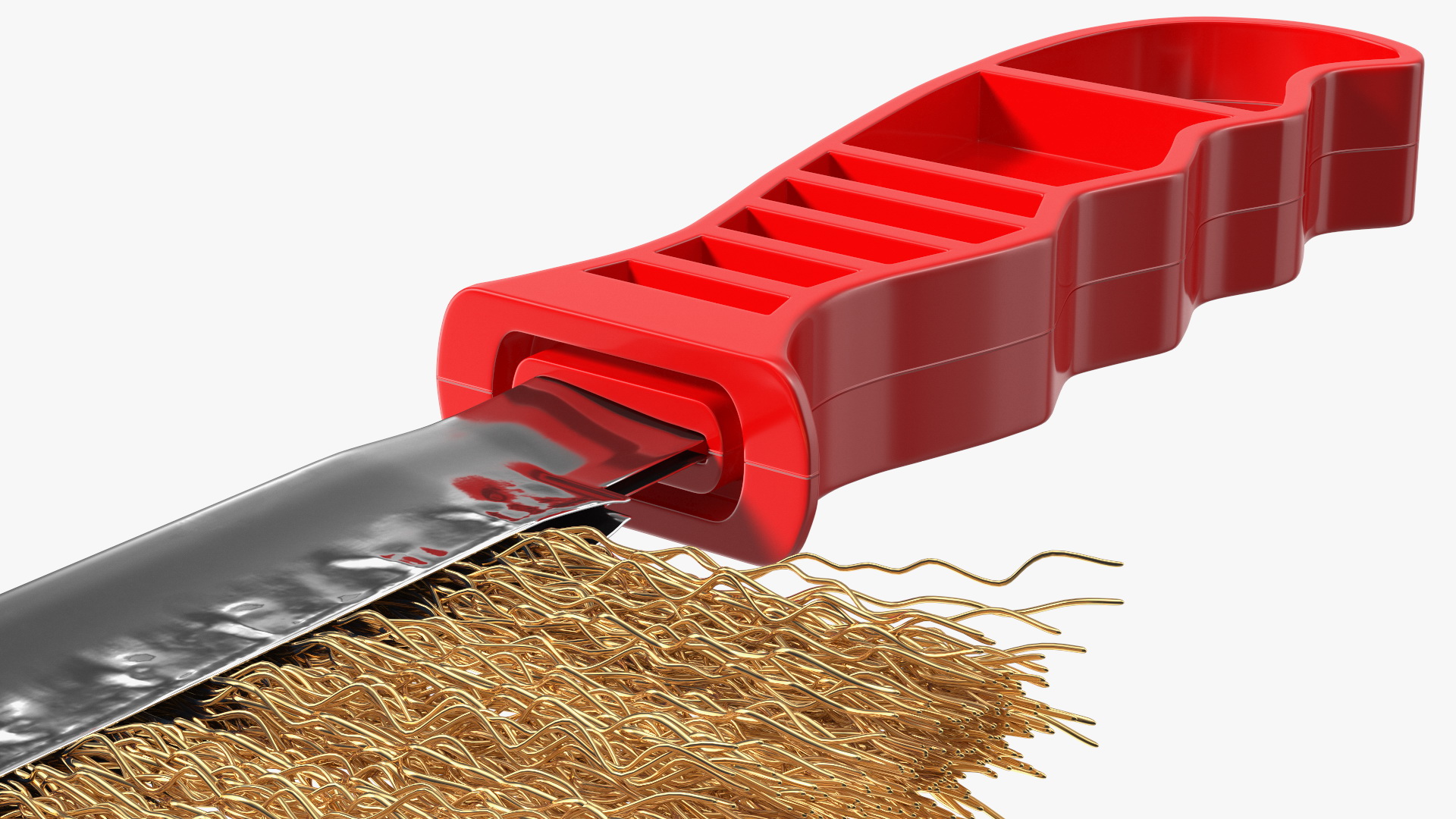 3D Brass Wire Brush with Plastic Handle