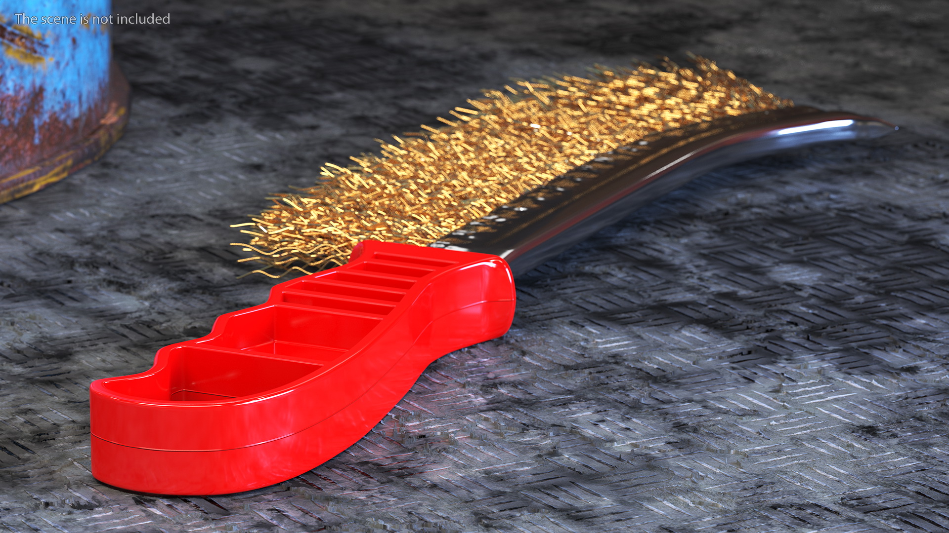 3D Brass Wire Brush with Plastic Handle