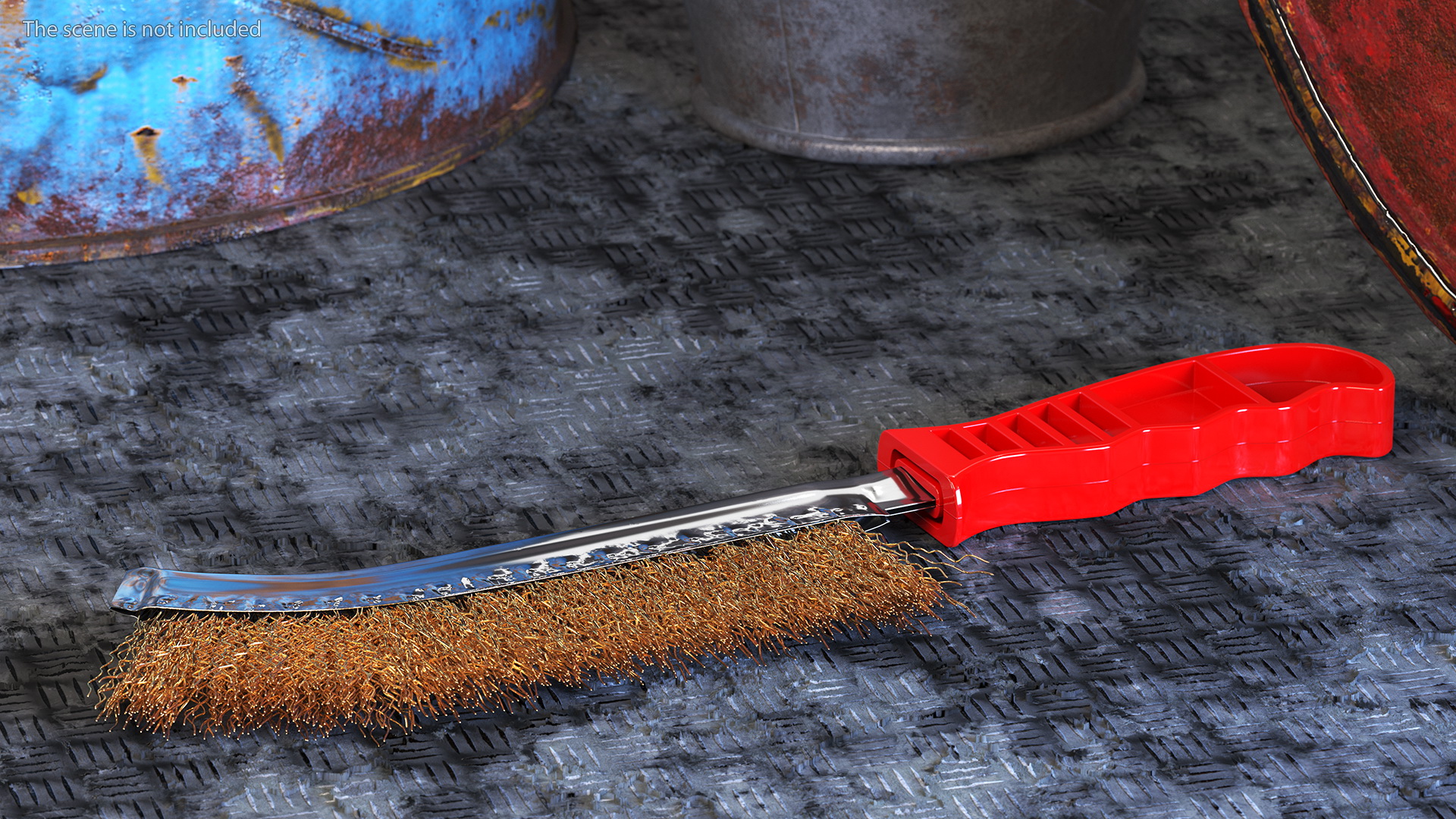 3D Brass Wire Brush with Plastic Handle