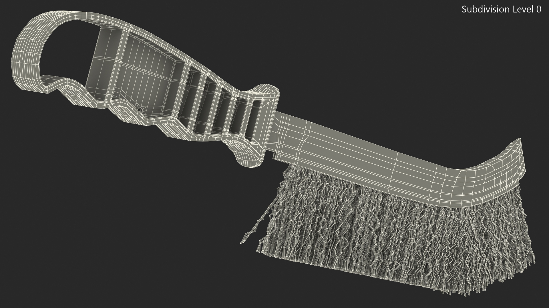 3D Brass Wire Brush with Plastic Handle
