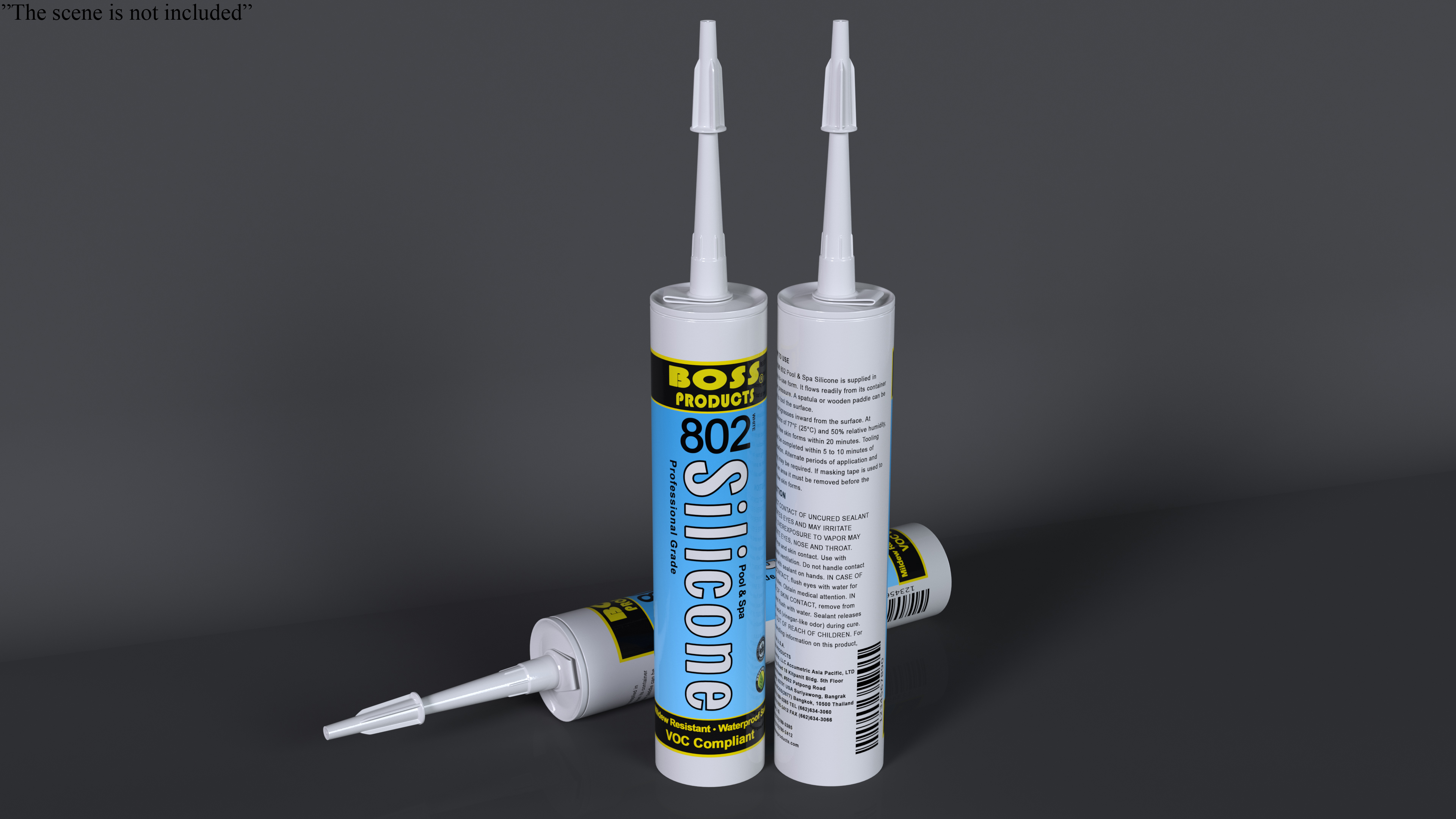 3D Silicone Sealant Pistol with Blue Tube model