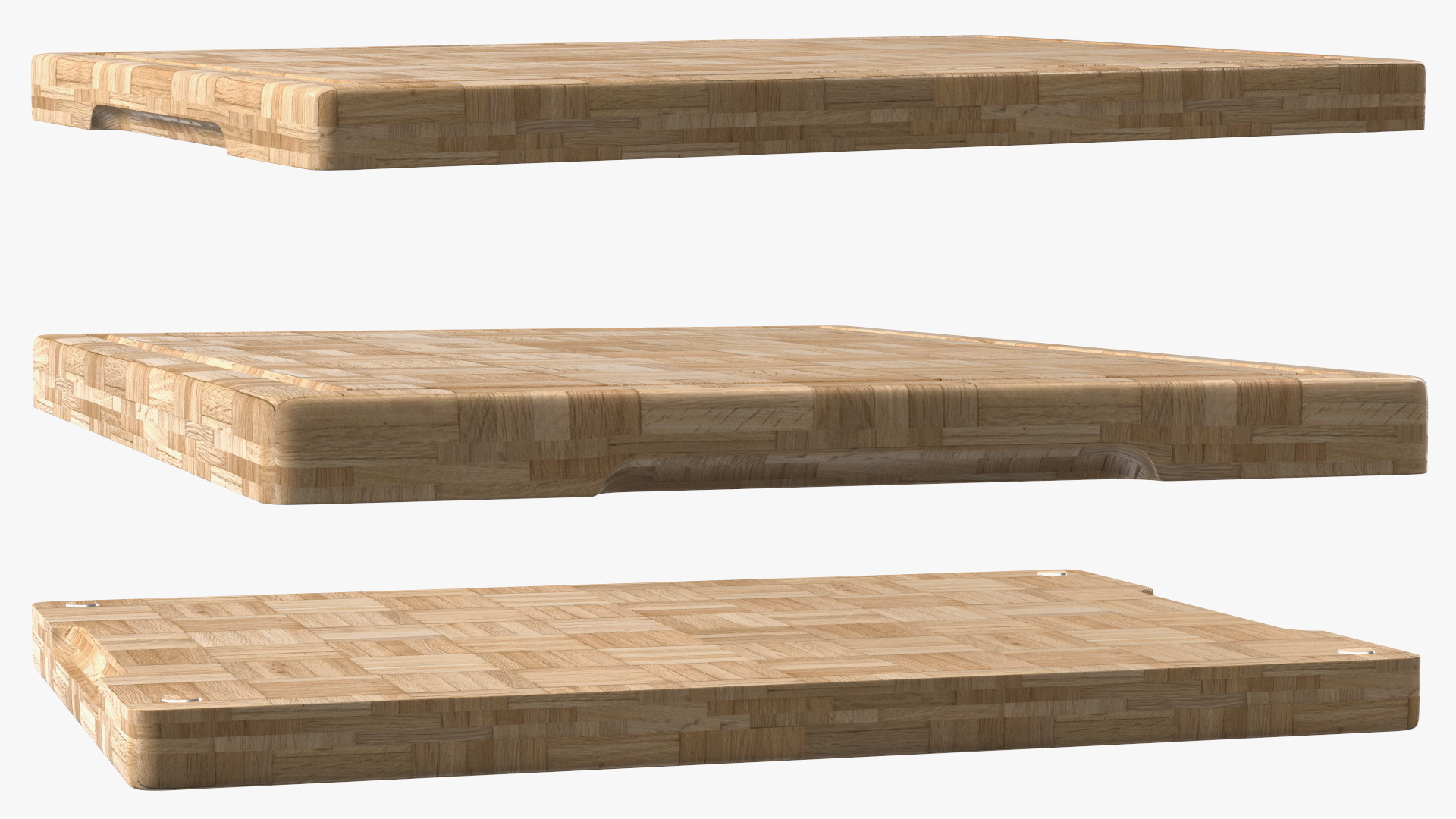 3D Large Bamboo Chopping Board Light model