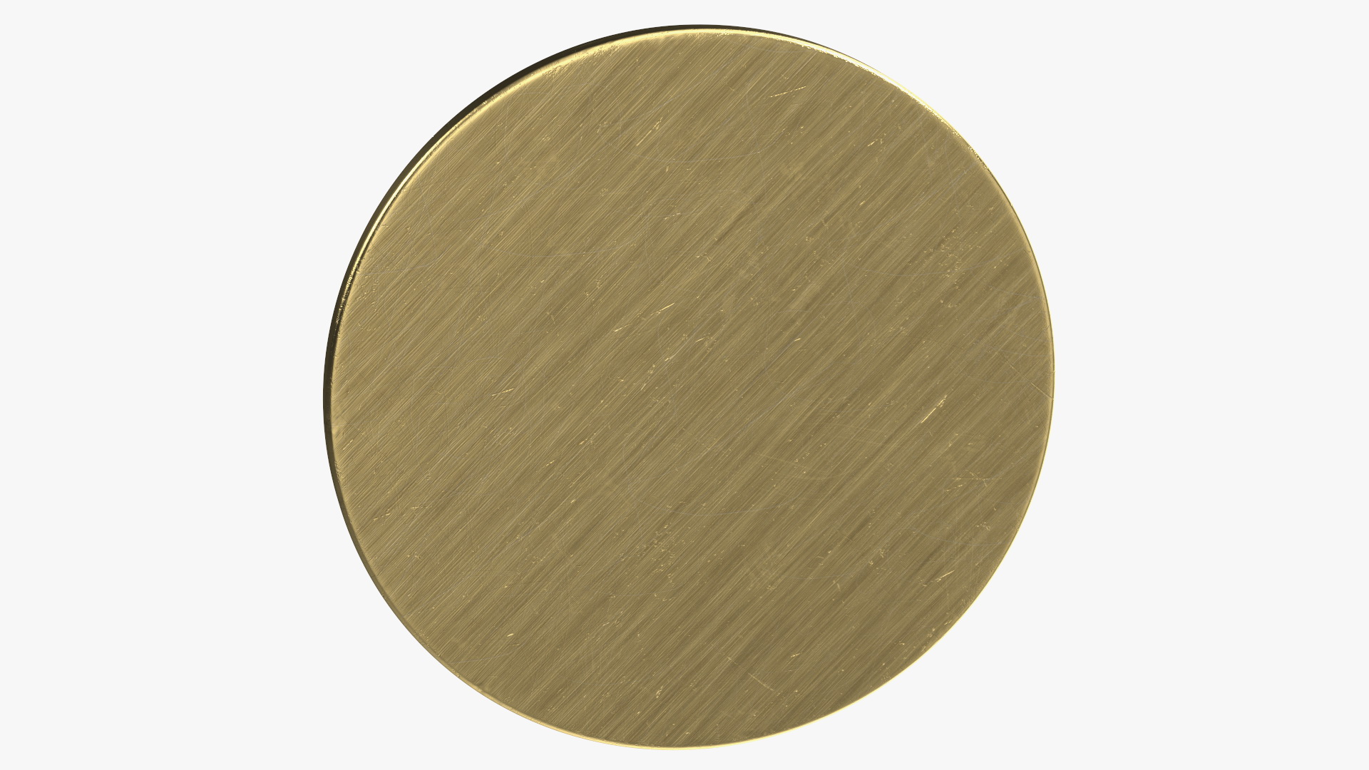 3D model Round Brass Door Buzzer Button Gold