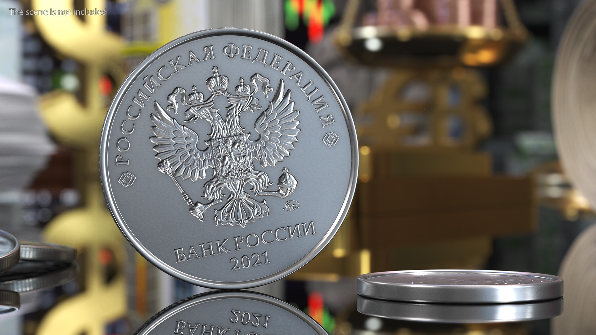 3D model Russian 1 Ruble Coin