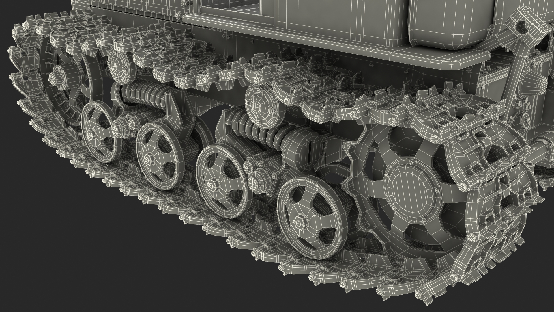 Rusty Diesel Tractor Rigged 3D