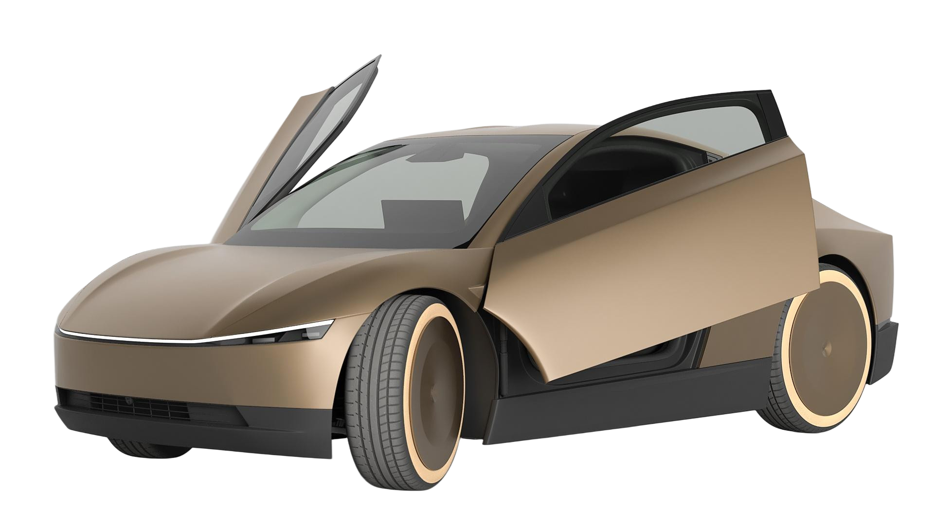 Tesla Cybercab Robotaxi Rigged for Cinema 4D 3D model