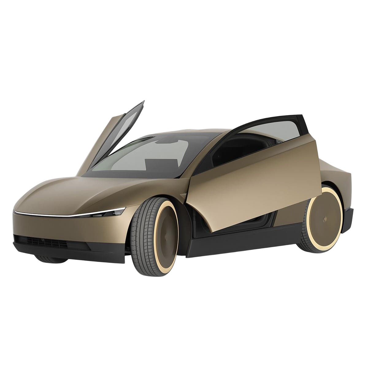 Tesla Cybercab Robotaxi Rigged for Cinema 4D 3D model