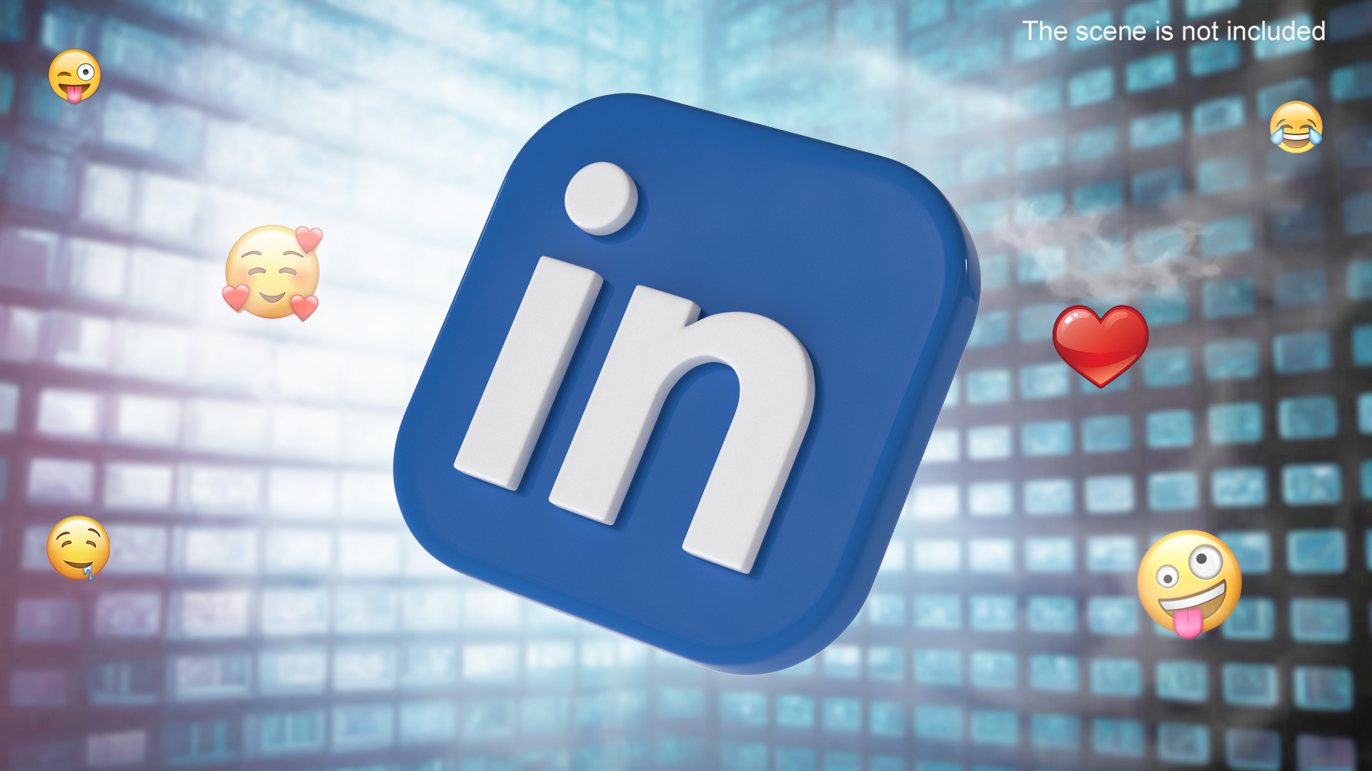 3D Linkedin Social Media Icon