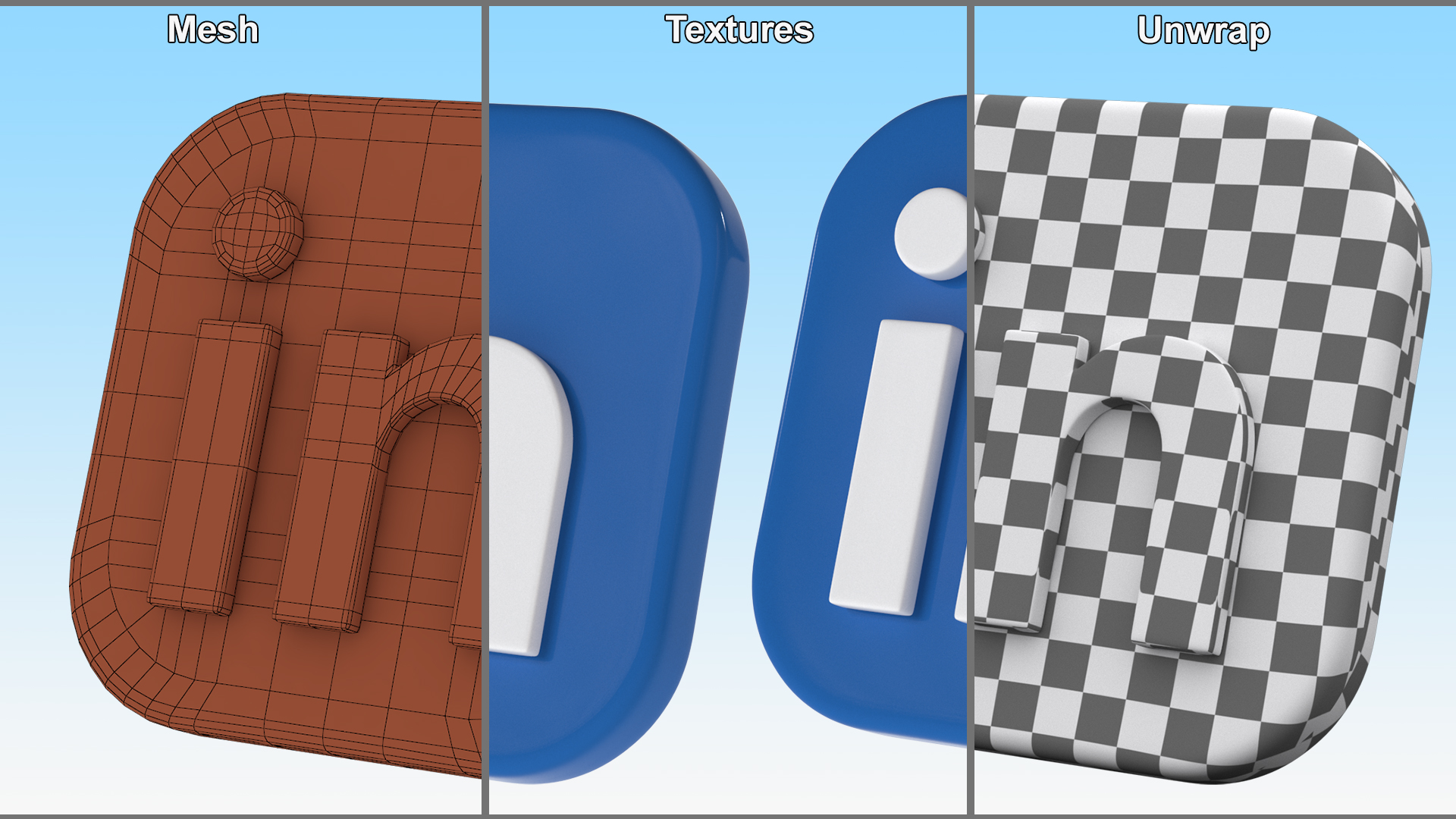 3D Linkedin Social Media Icon