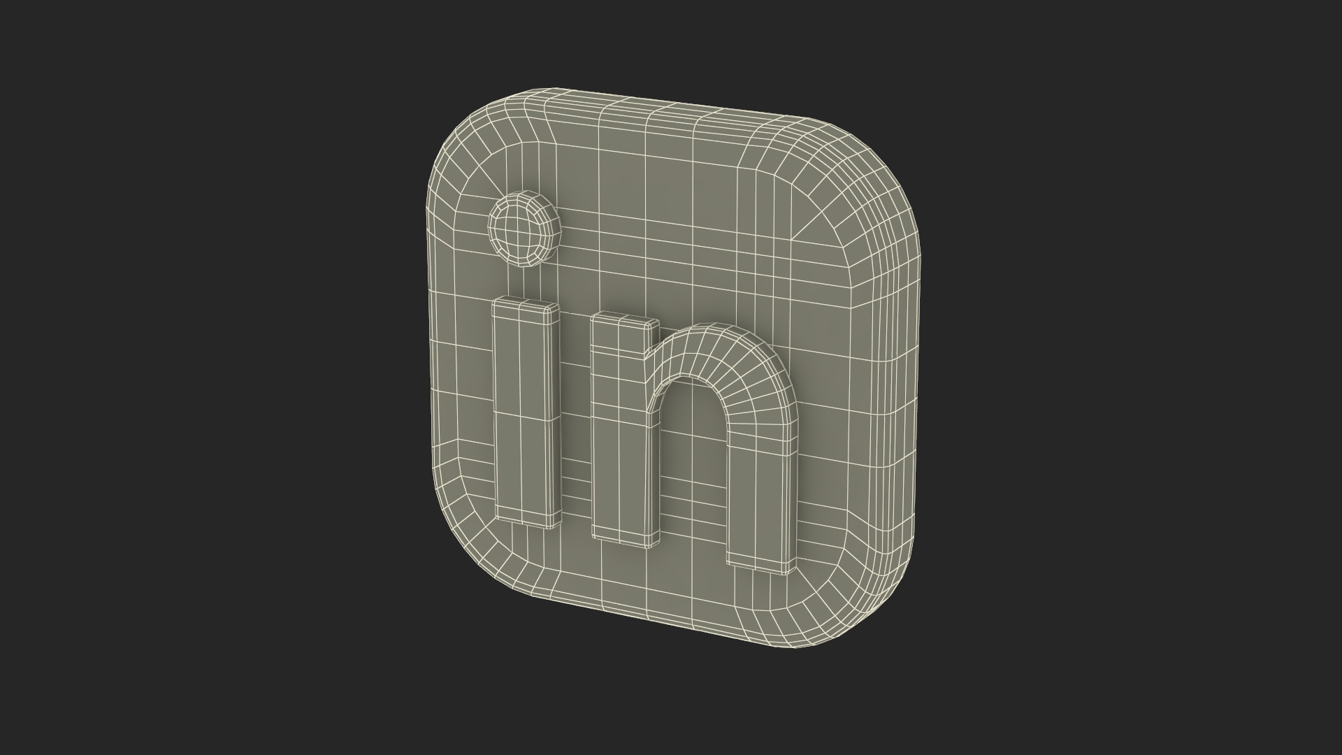3D Linkedin Social Media Icon