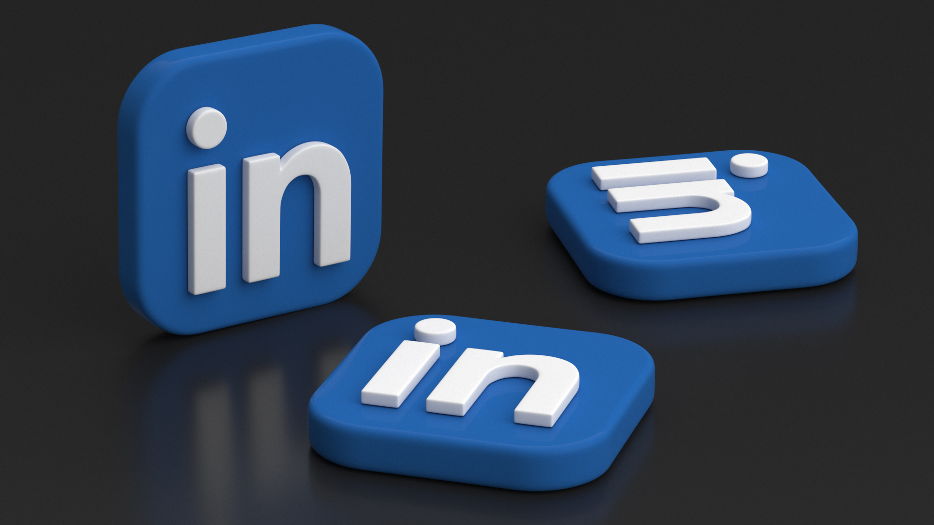 3D Linkedin Social Media Icon