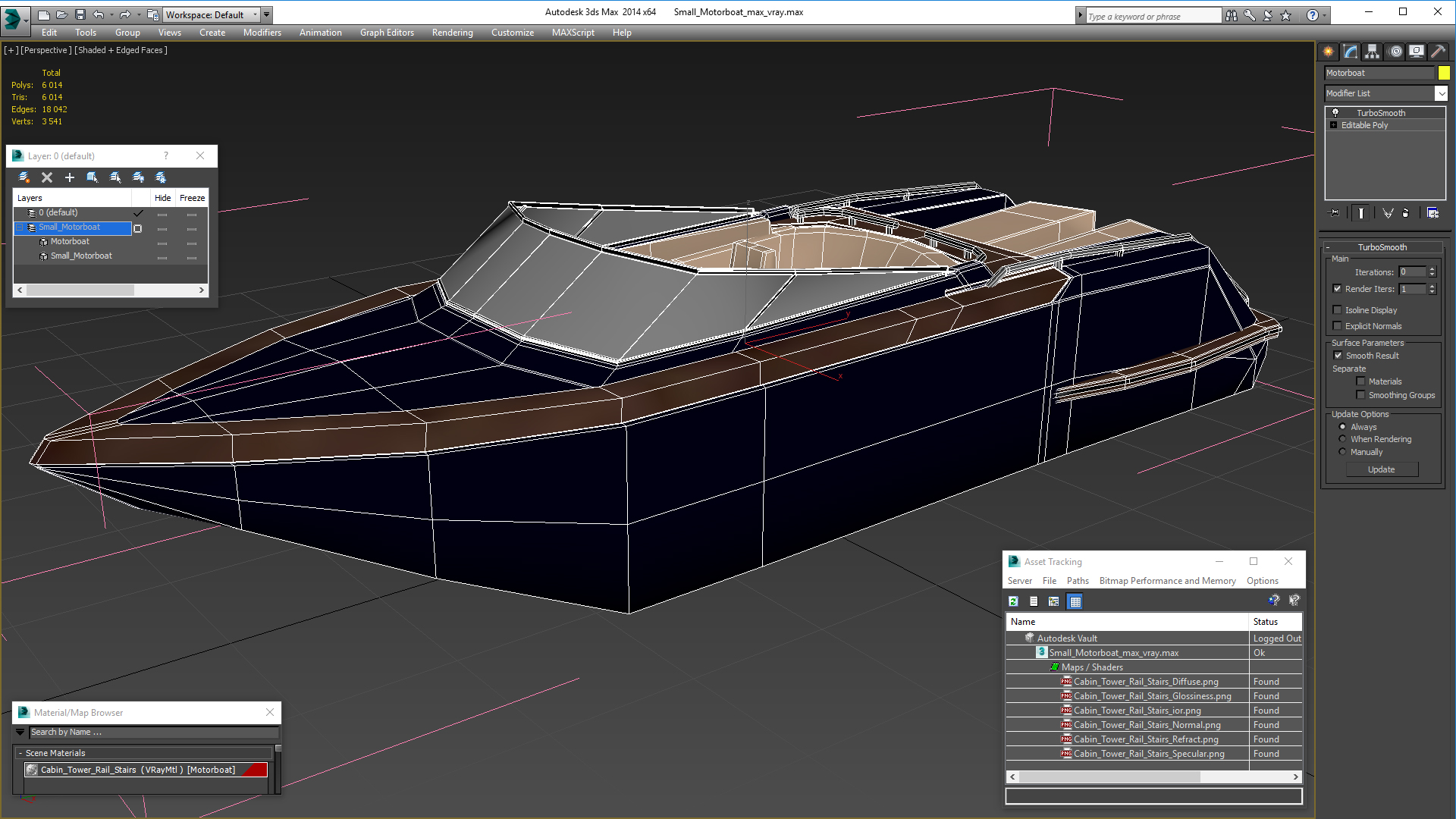 3D model Small Motorboat