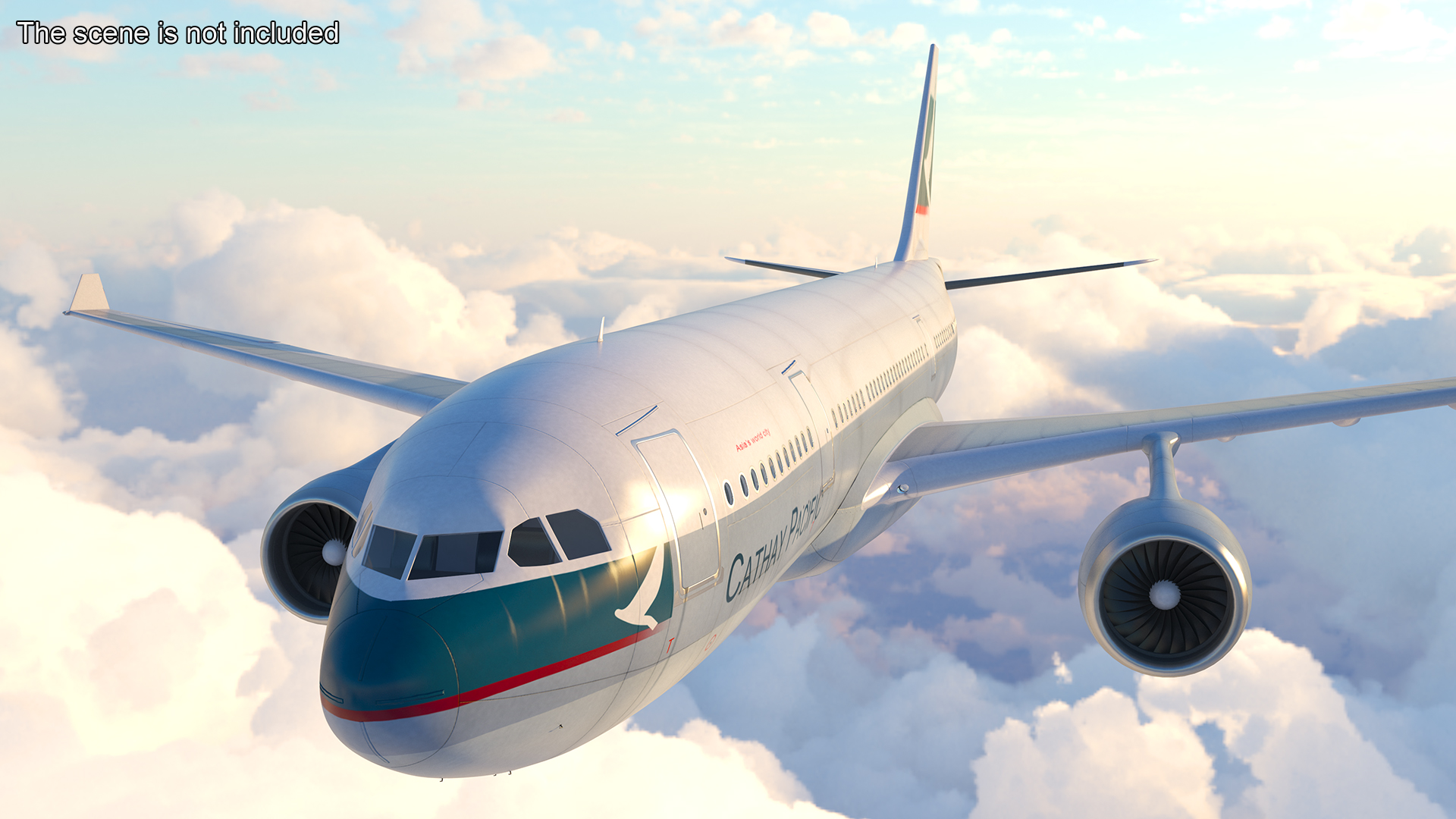 Cathay Pacific Airbus A330-200 Rigged 3D