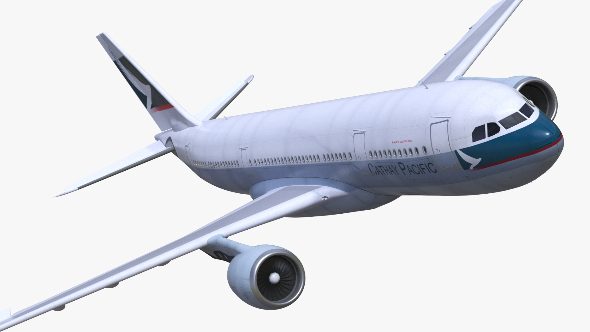 Cathay Pacific Airbus A330-200 Rigged 3D