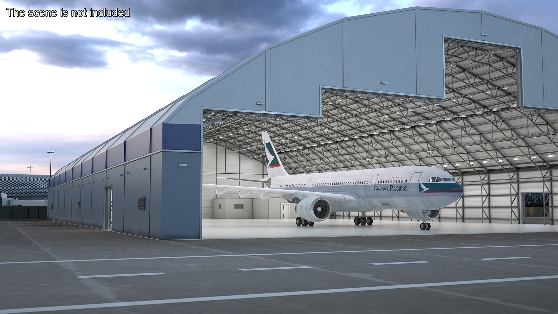 Cathay Pacific Airbus A330-200 Rigged 3D