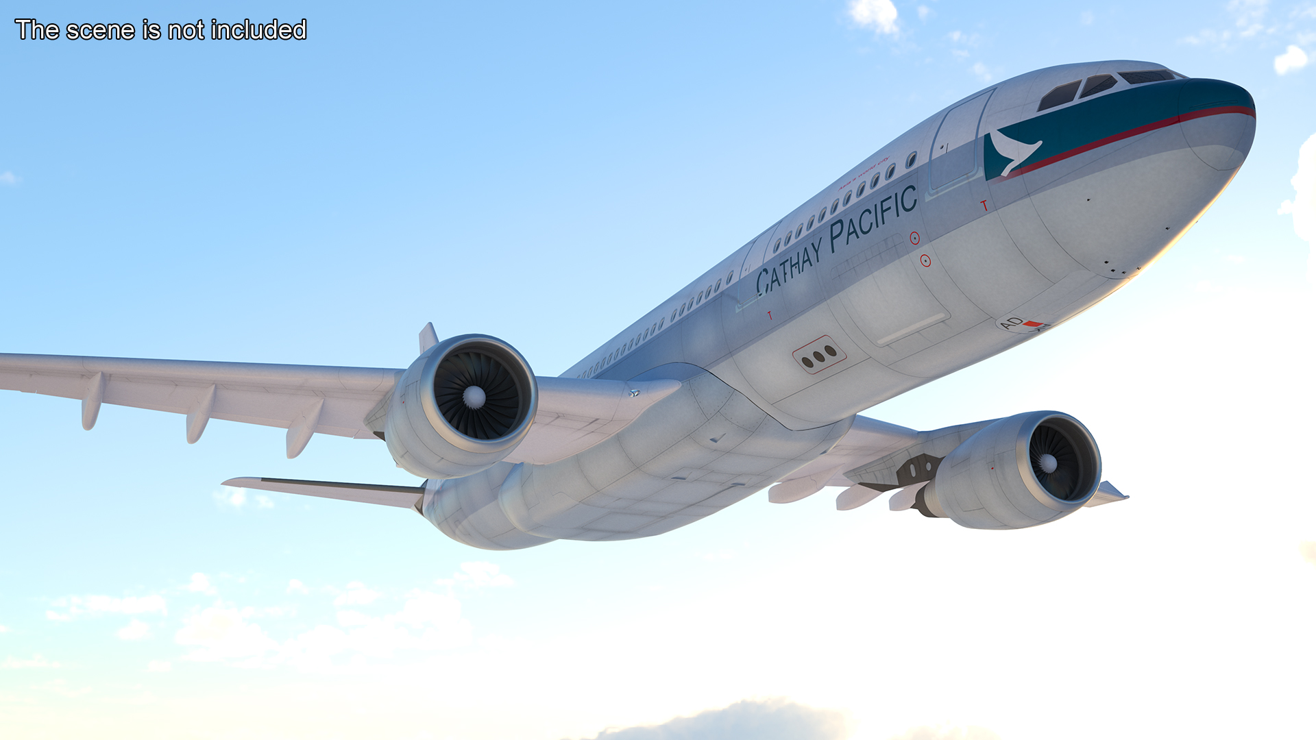 Cathay Pacific Airbus A330-200 Rigged 3D