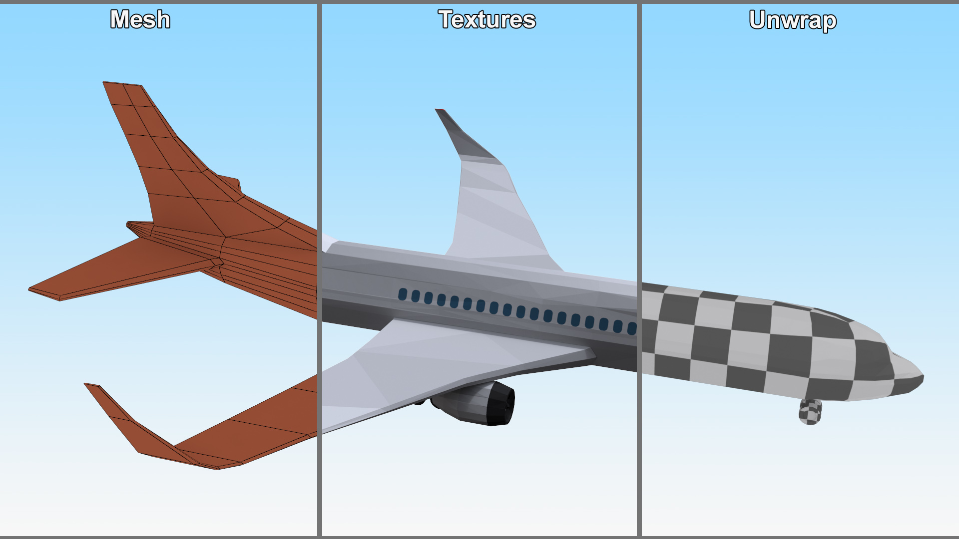 Low Poly Stylized Model Airplane 3D