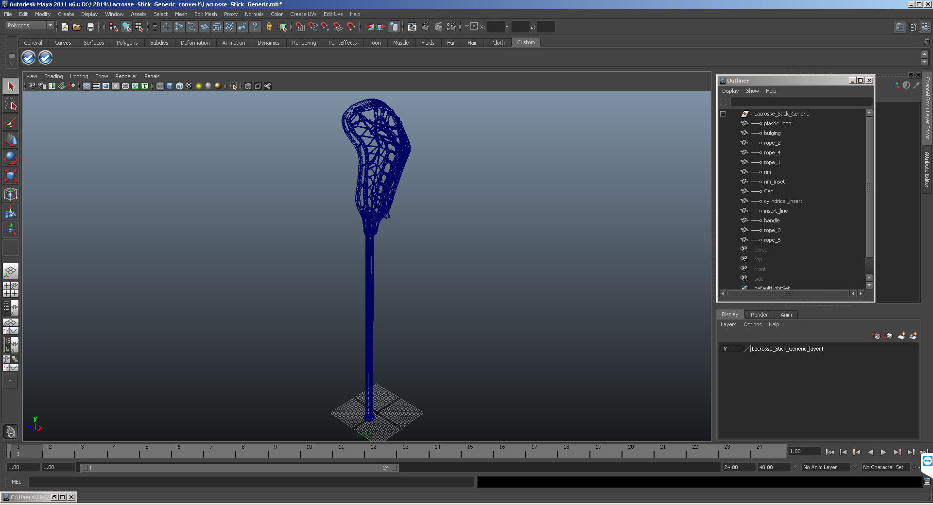 Lacrosse Stick Generic 3D