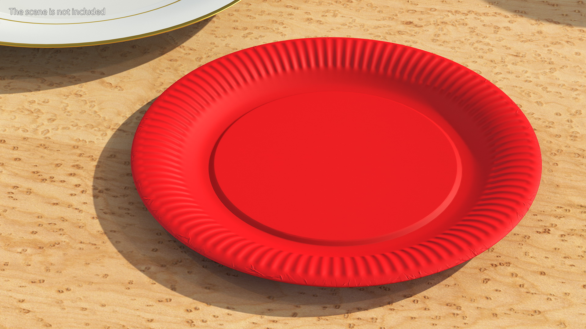 3D model Red Paper Plate