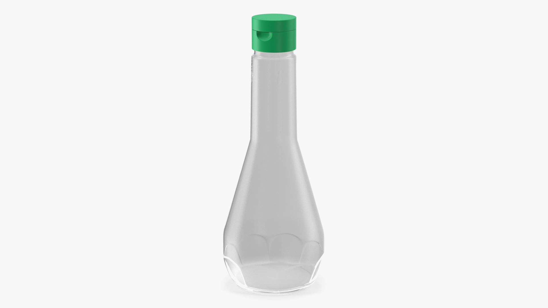 3D Sauce Bottle with Green Cap Empty model
