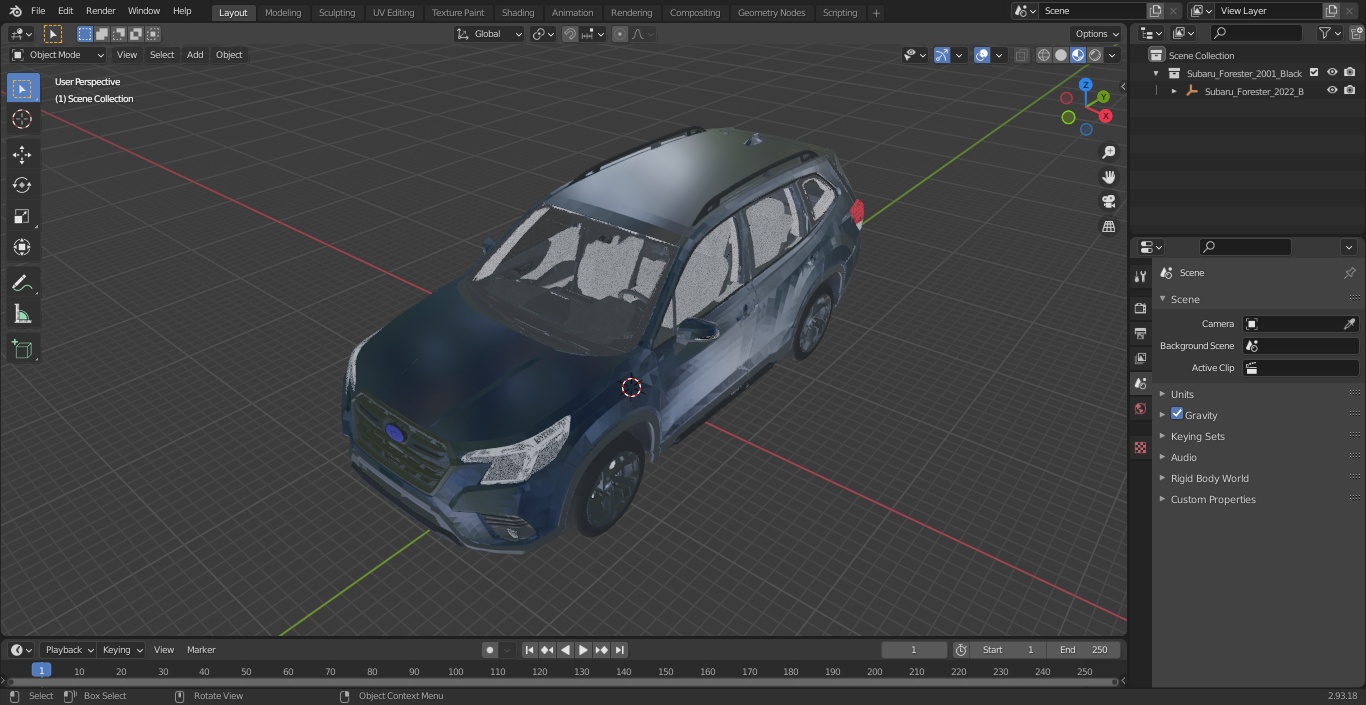 3D Subaru Forester 2022 Black