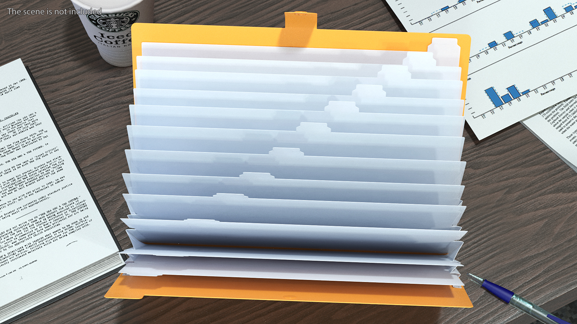 3D Plastic Pocket File Folder Open