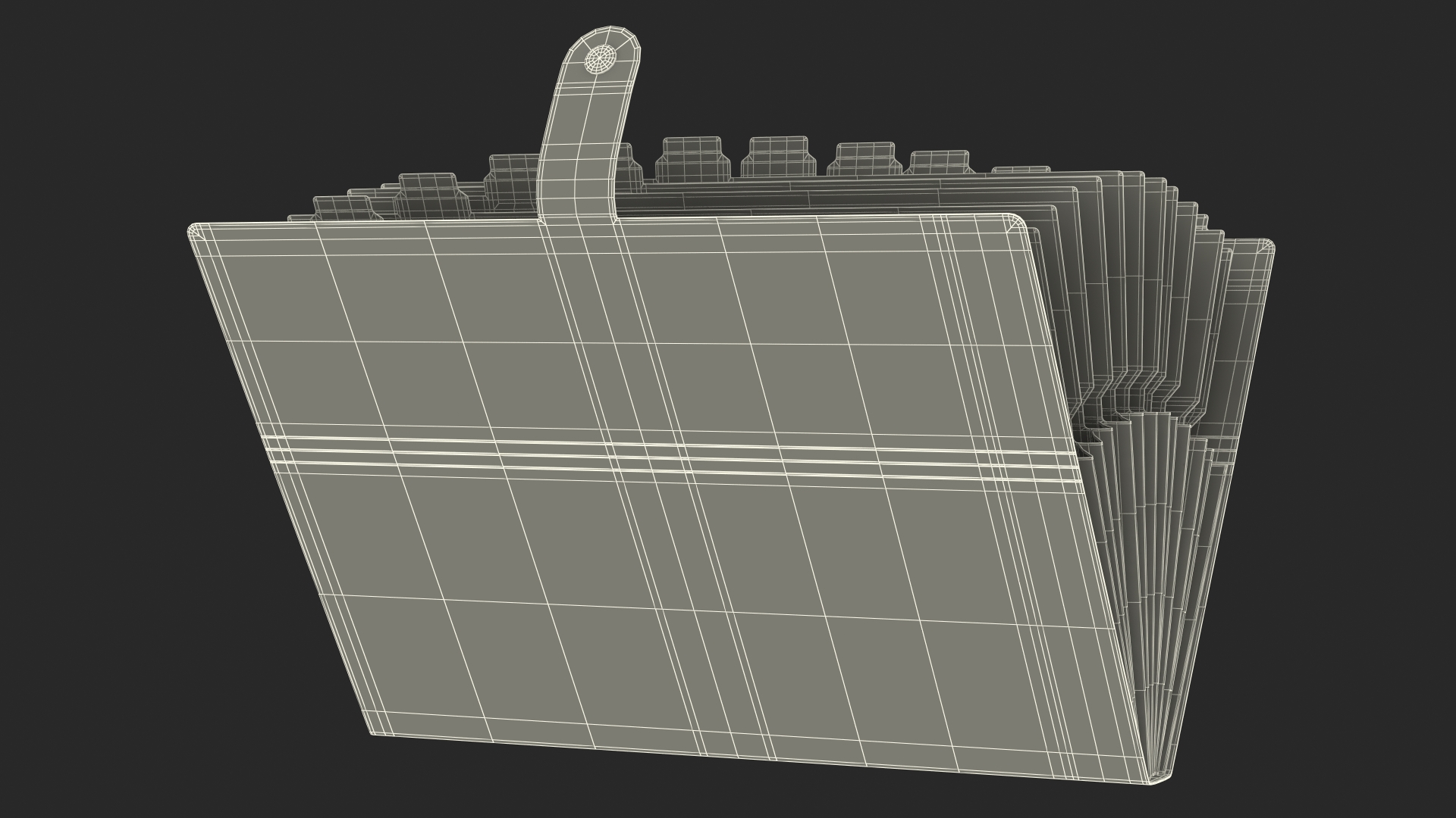 3D Plastic Pocket File Folder Open