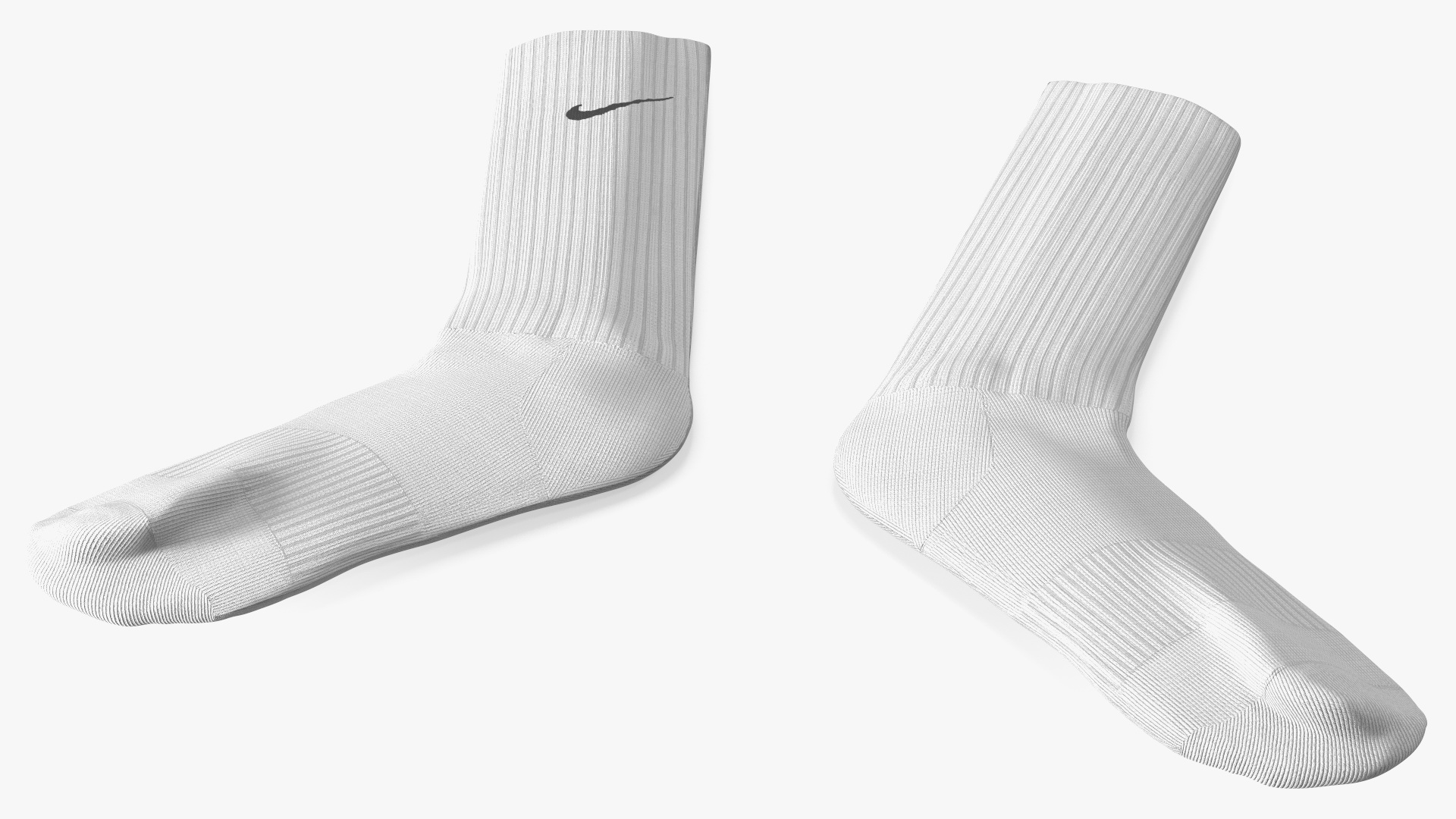 3D model Long Socks Nike Grey Idle