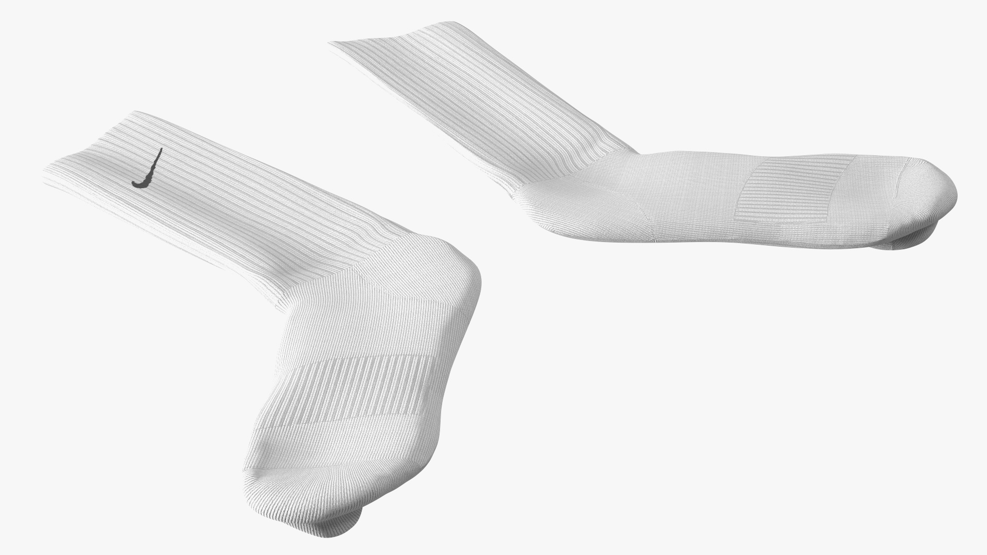 3D model Long Socks Nike Grey Idle