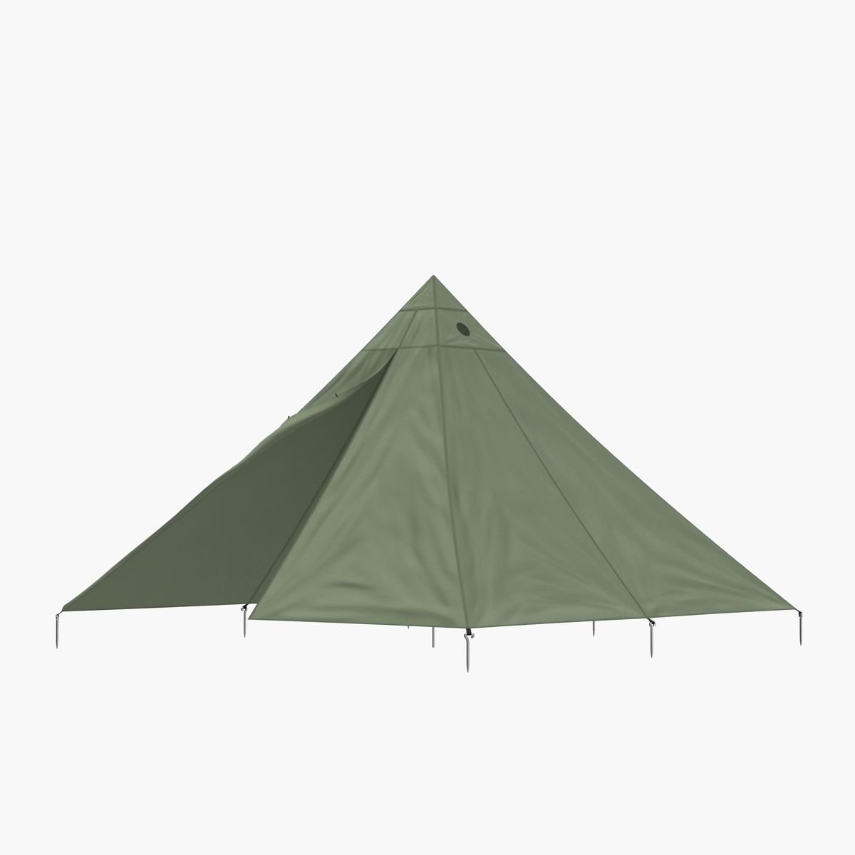 Floorless Camping Tent Open 3D