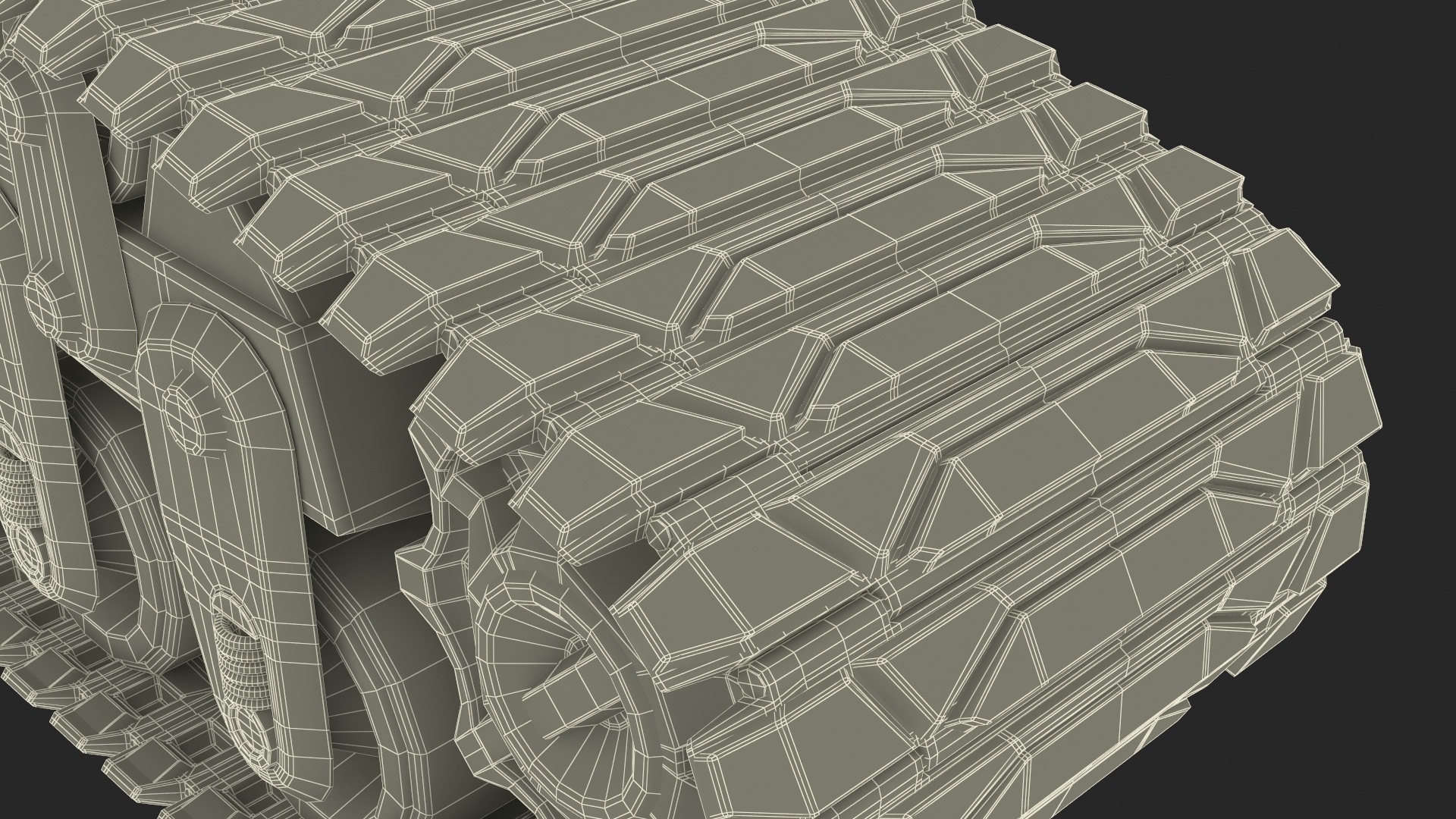 3D Futuristic Caterpillar for Tank