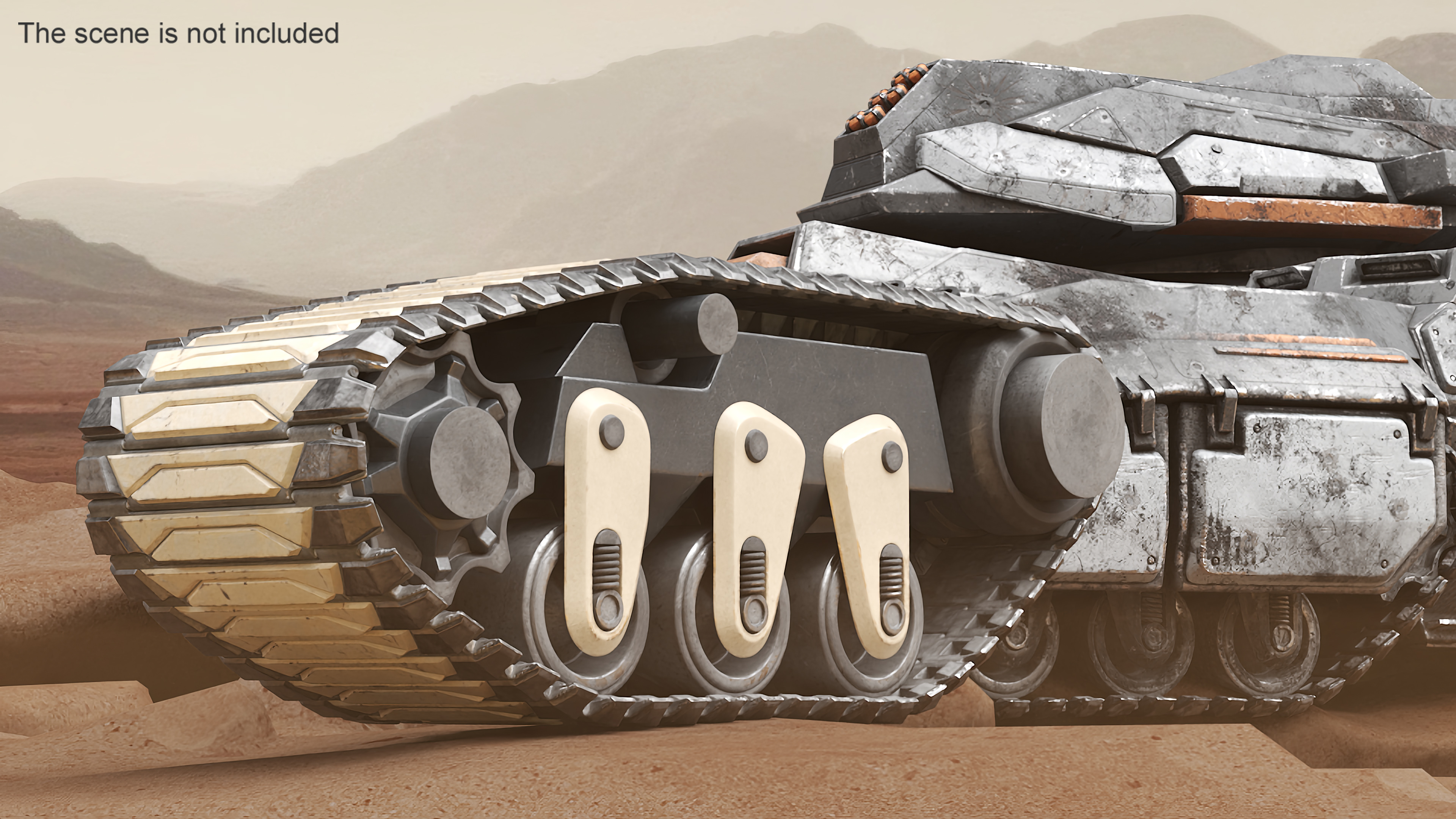 3D Futuristic Caterpillar for Tank