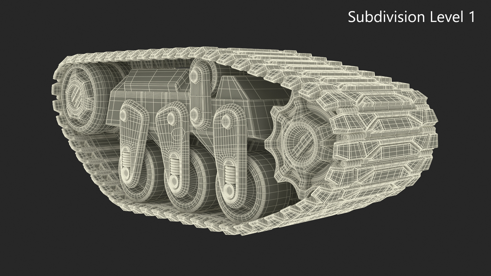 3D Futuristic Caterpillar for Tank