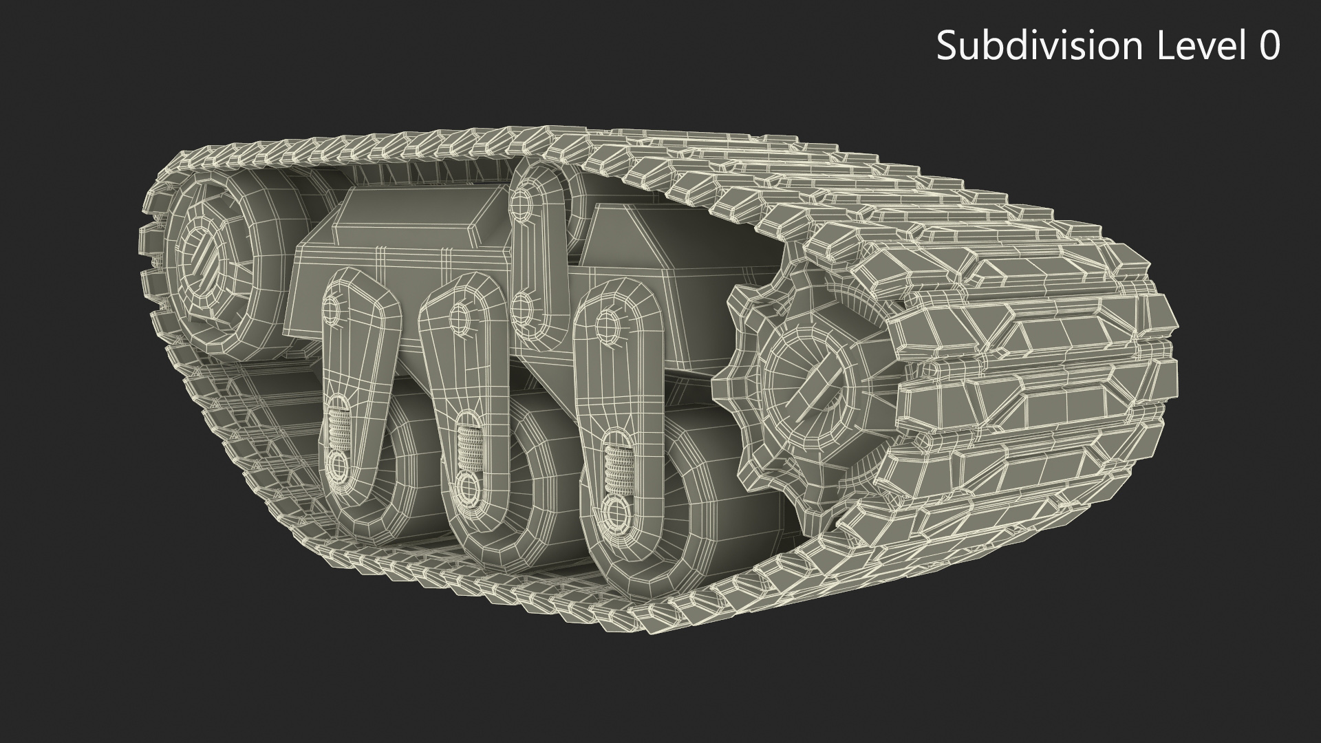 3D Futuristic Caterpillar for Tank