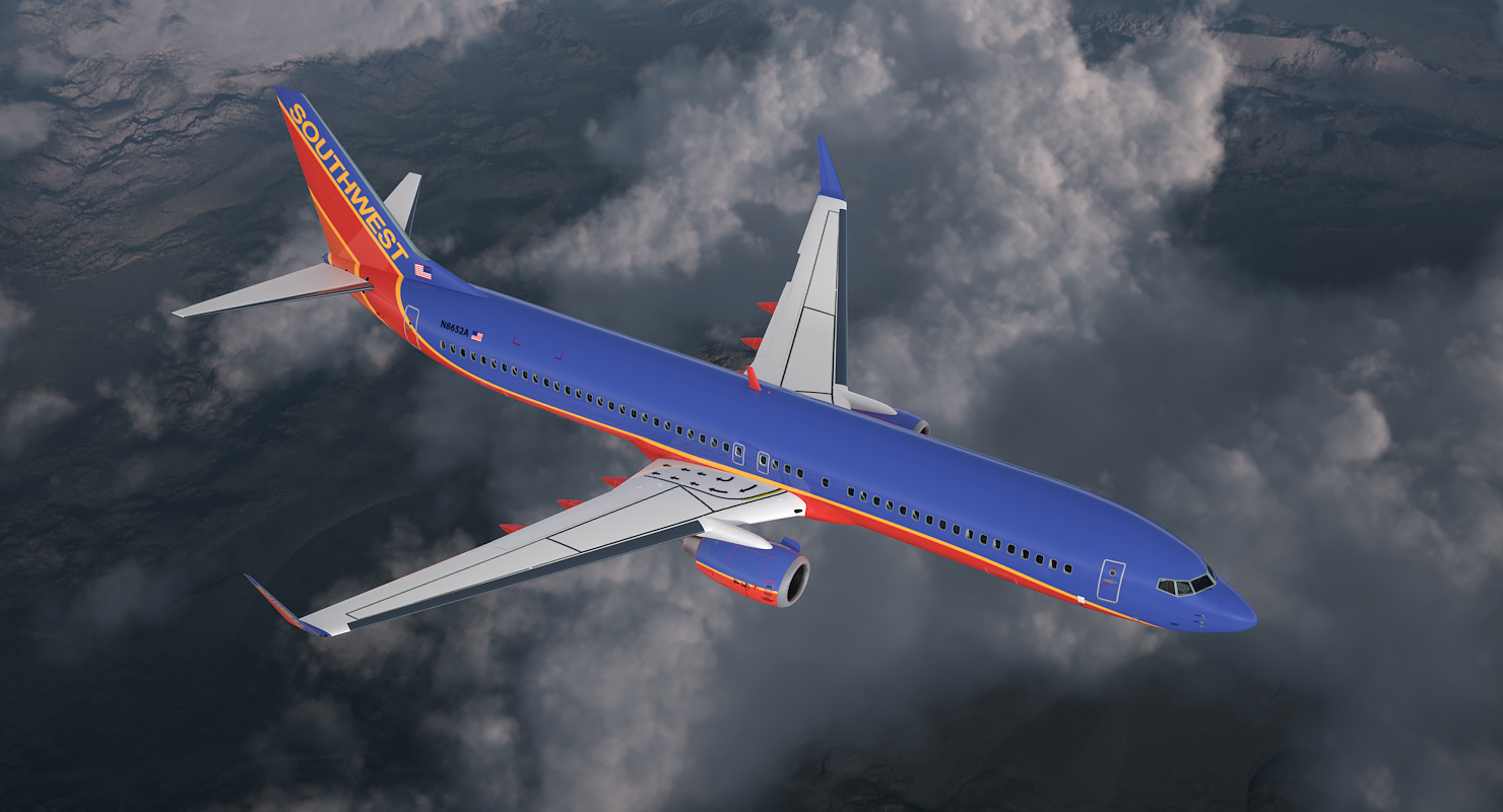 Boeing 737 900 with Interior Southwest Airlines 3D