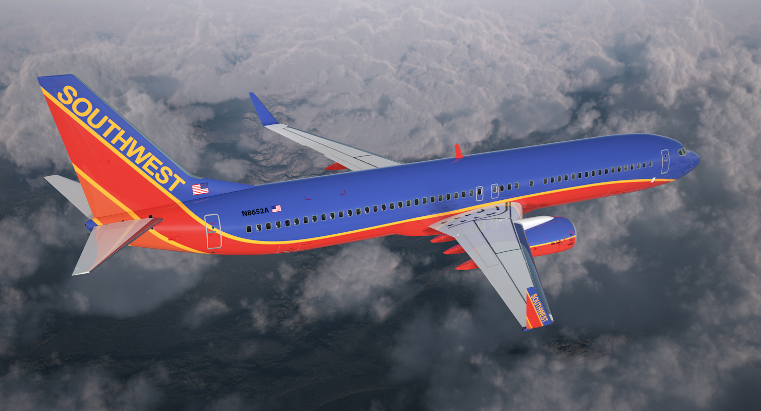 Boeing 737 900 with Interior Southwest Airlines 3D