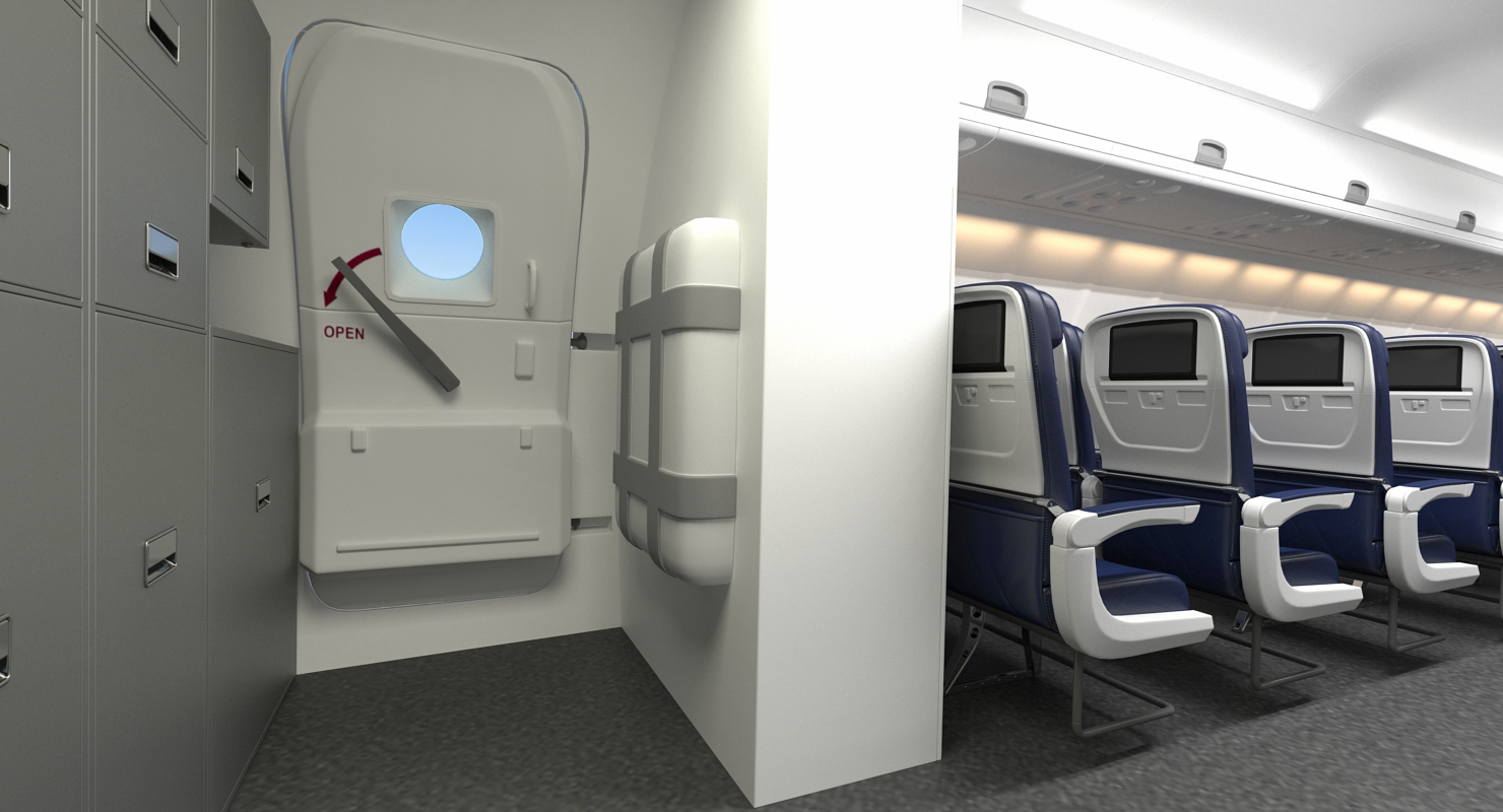 3D Boeing 757 300 with Interior and Cockpit Generic model