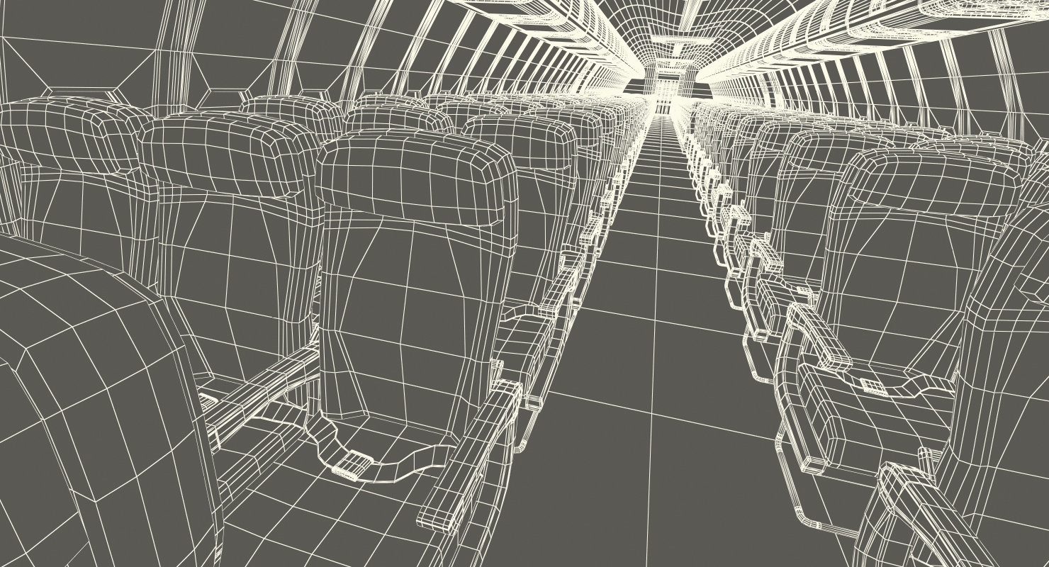 3D Boeing 757 300 with Interior and Cockpit Generic model