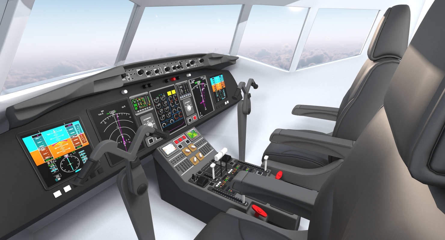 3D Boeing 757 300 with Interior and Cockpit Generic model
