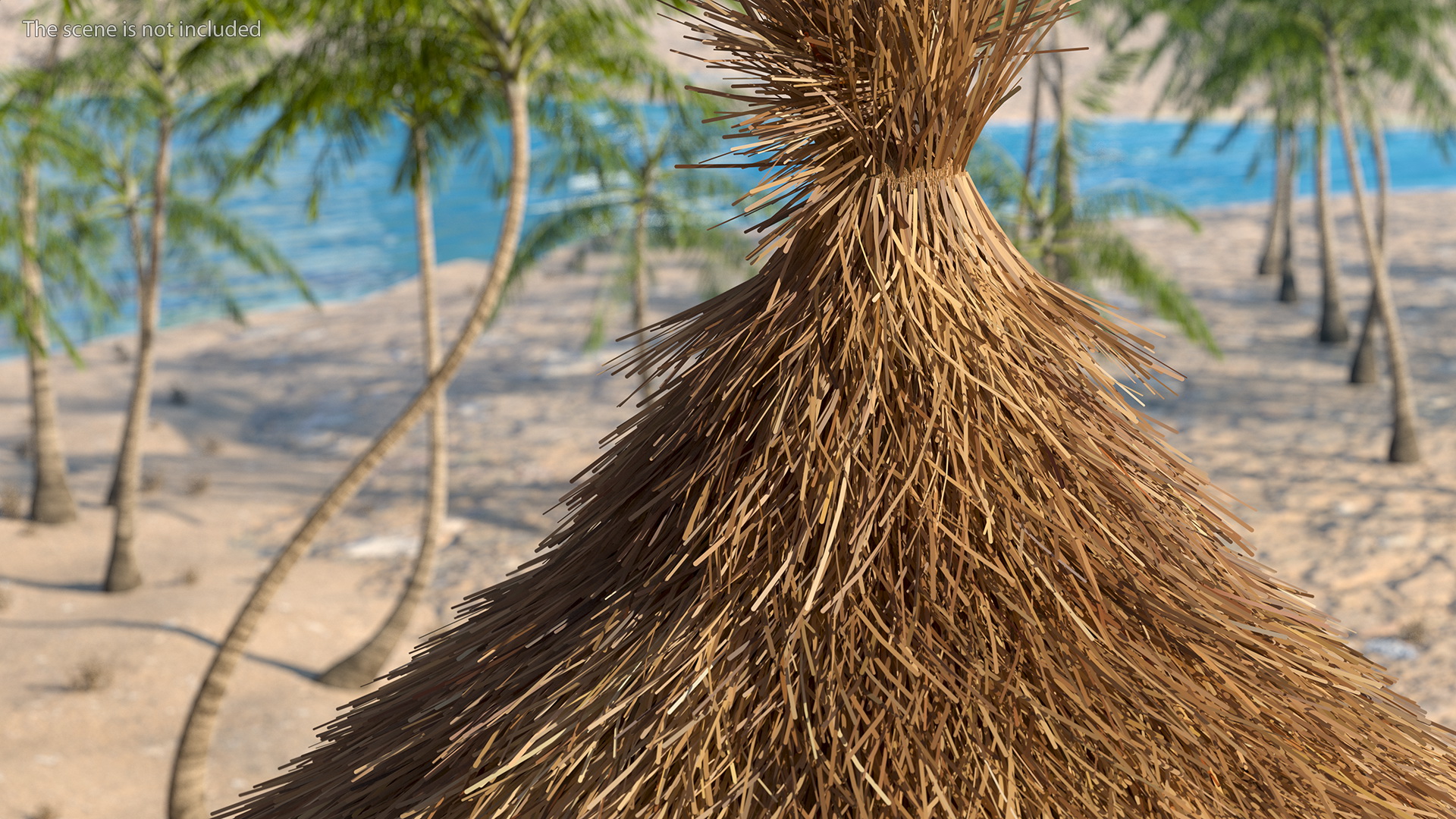 3D Colorful African Mud Hut Fur model