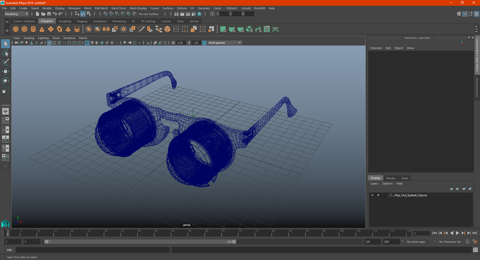 3D Pop Out Eyeball Glasses model