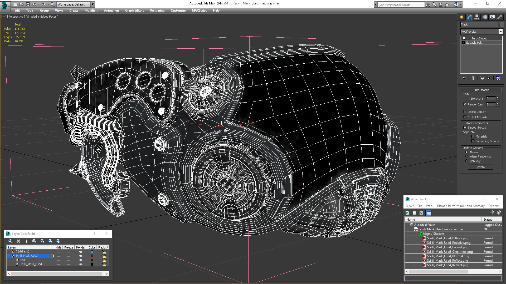 3D Sci-fi Mask Used
