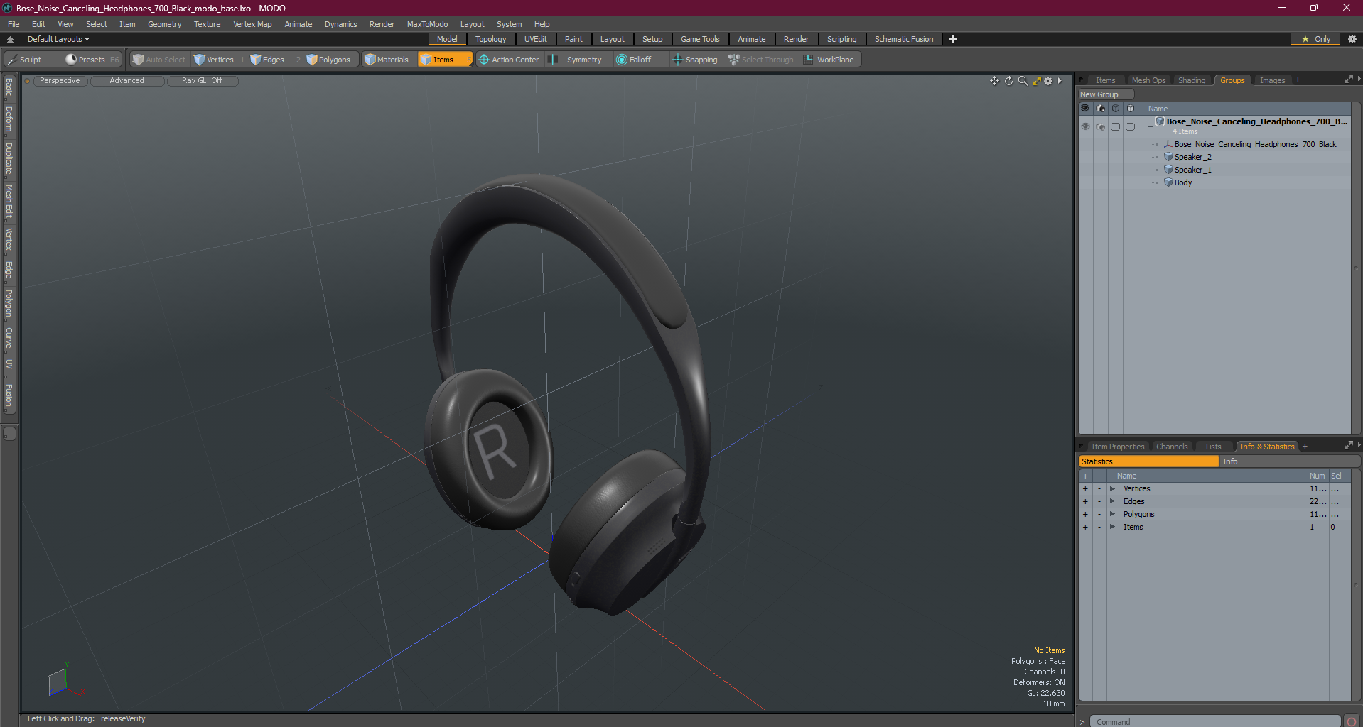 3D Bose Noise Canceling Headphones 700 Black