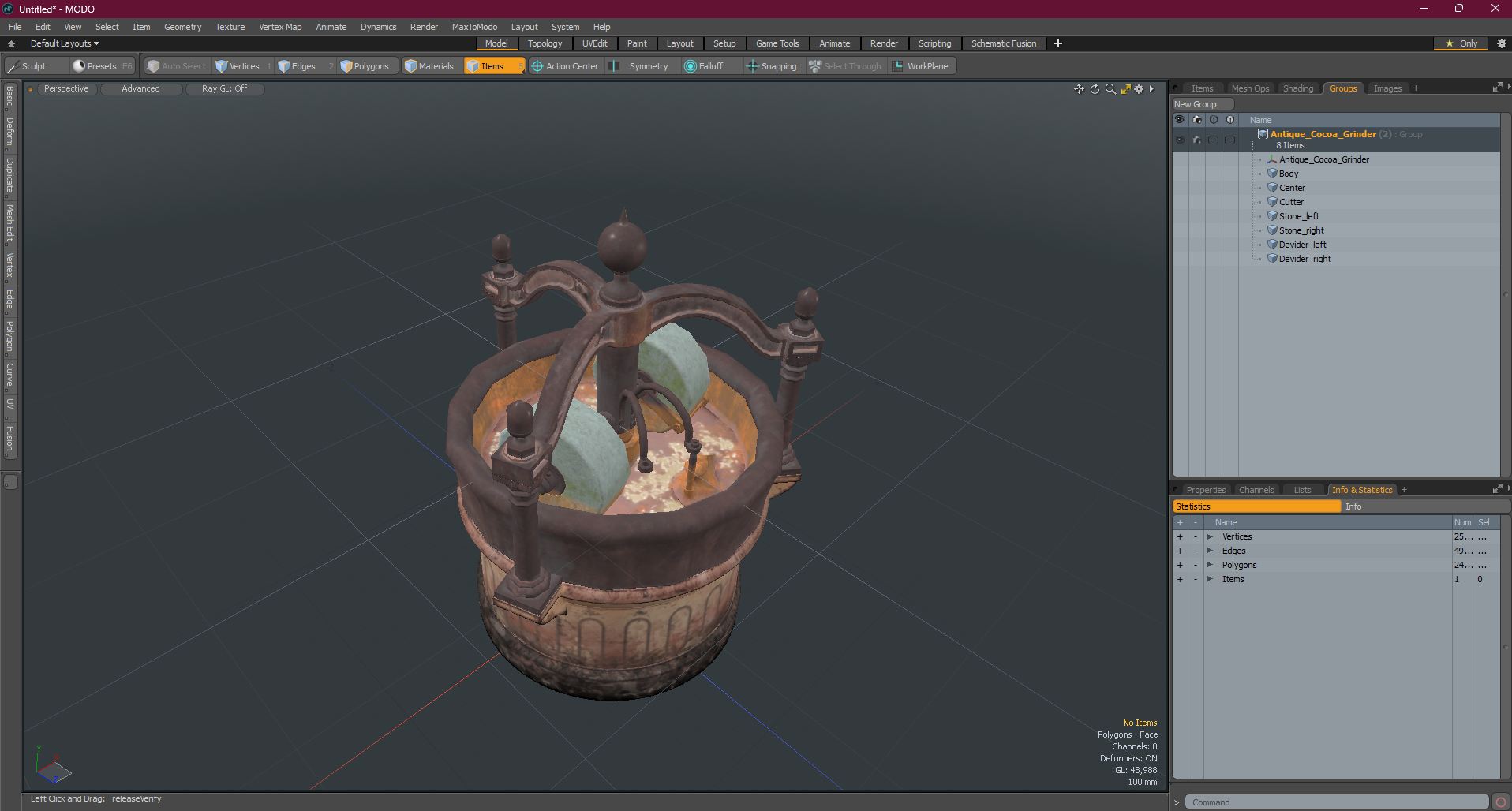 3D Antique Cocoa Grinder