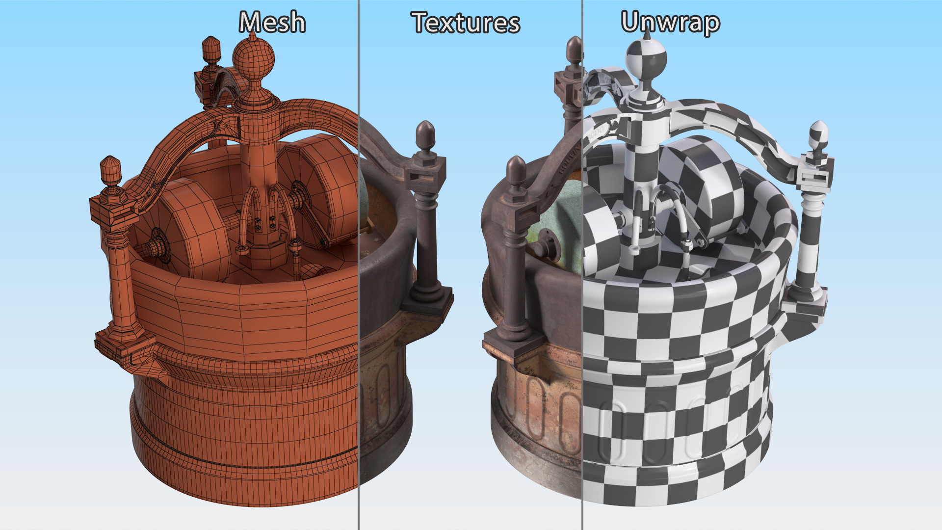 3D Antique Cocoa Grinder