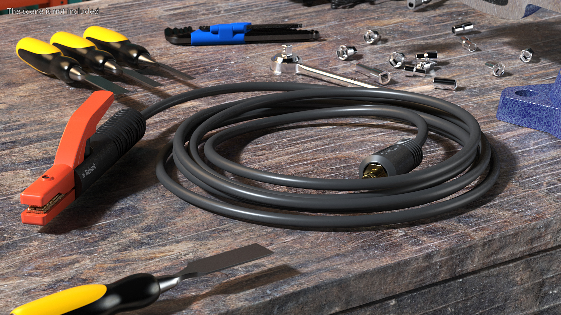 Reboot Welding Electrode Holder Copper 300A with Cable 3D model